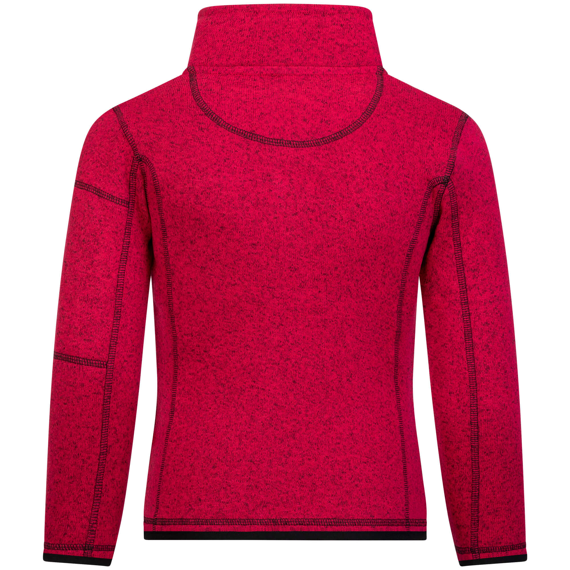 Rückansicht der Kinder Strickfleece Jacke "Montefuego", in der Farbe Magenta