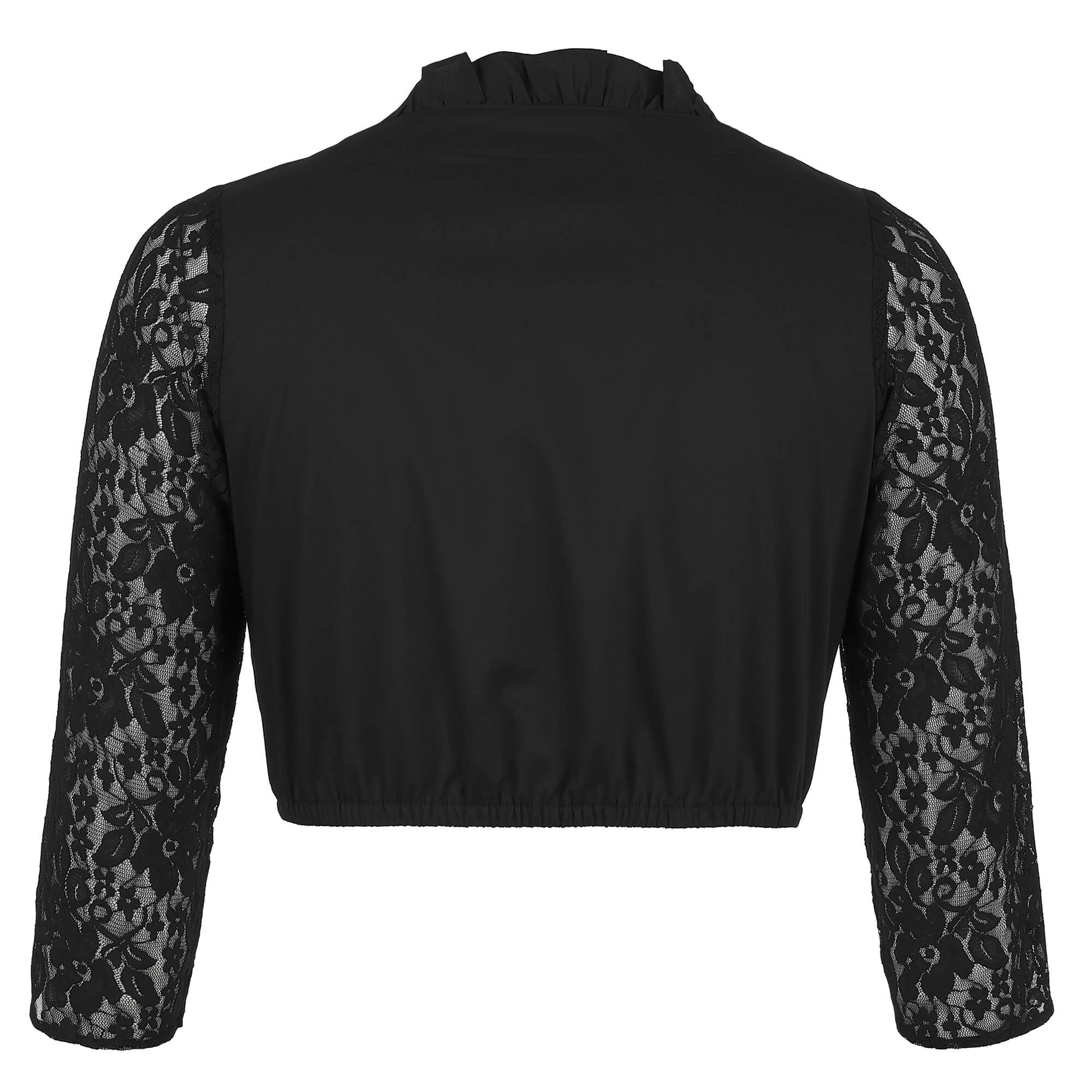 Hinteransicht der Damen Dirndlbluse "Alina" in Schwarz