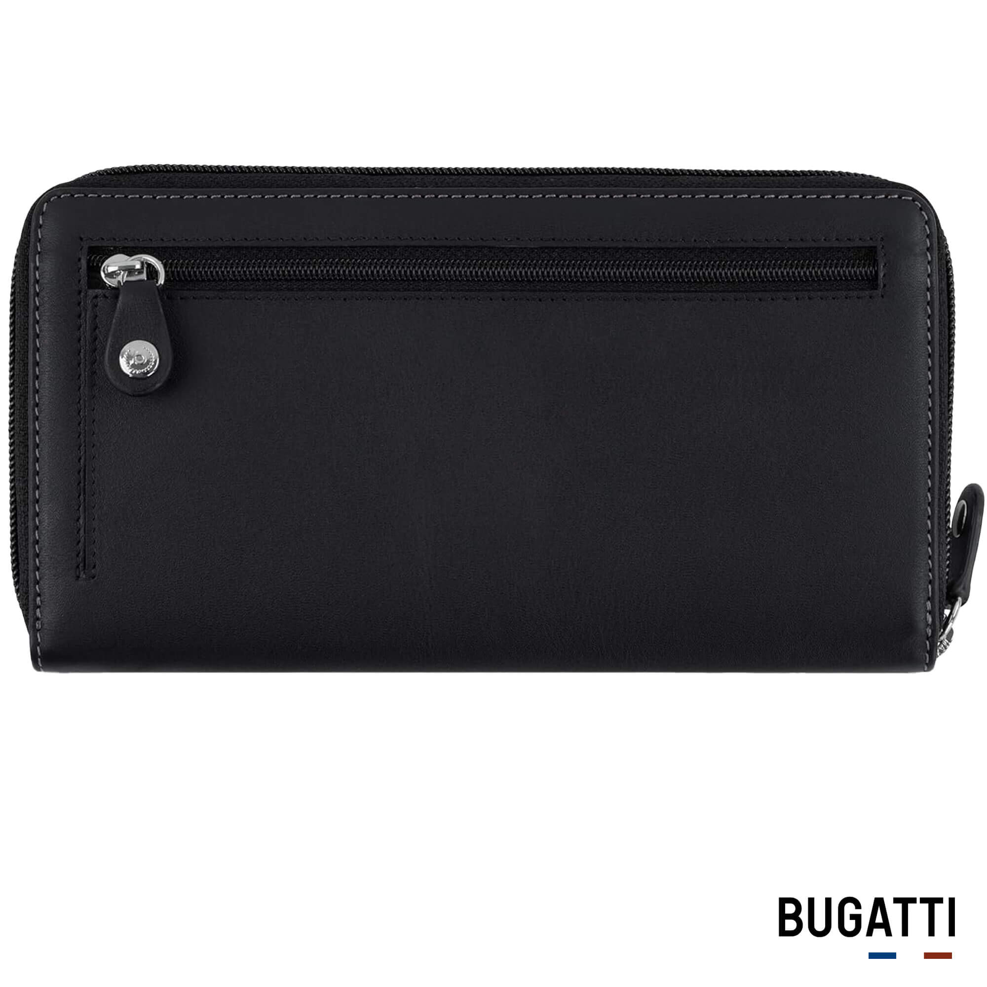 Rückansicht der Damen Geldbörse, in der Farbe Schwarz