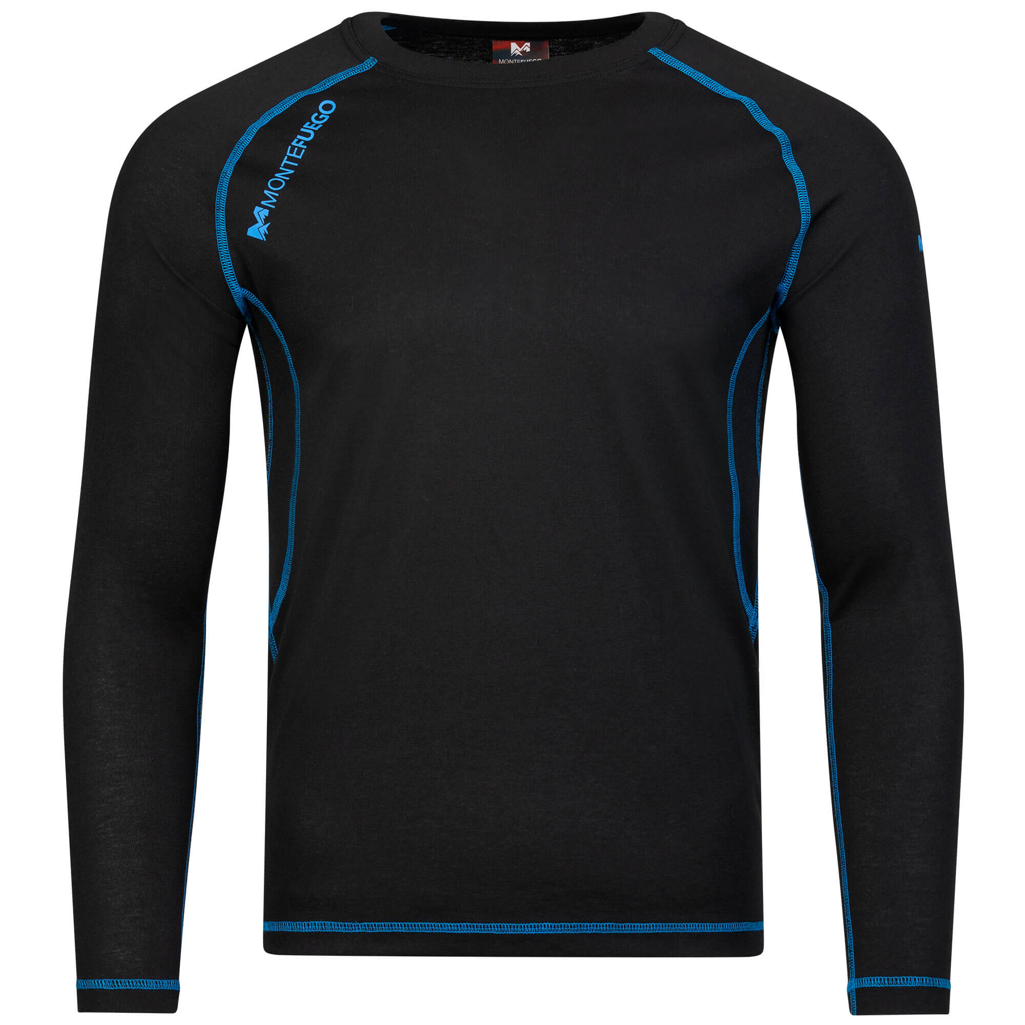 Herren Thermo Shirt, Schwarz-Blau