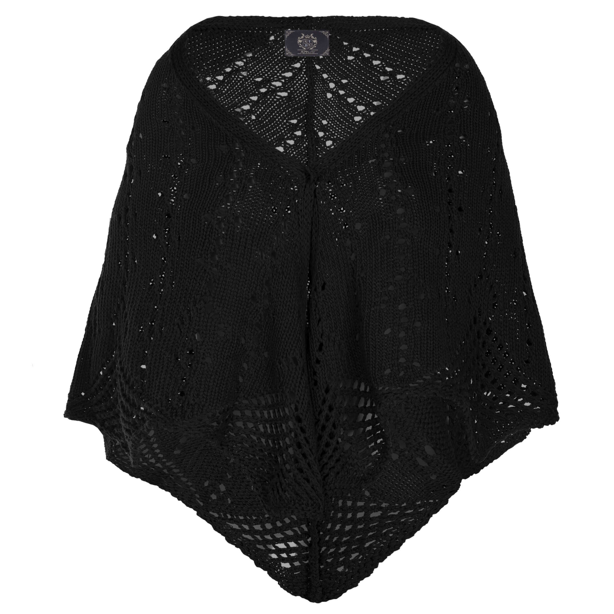 Damen Poncho in der Farbe Schwarz