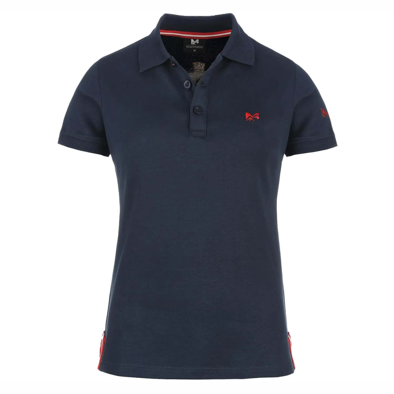 Vorderansicht des Damen Polo-Shirts "Österreich" in der Farbe Blau