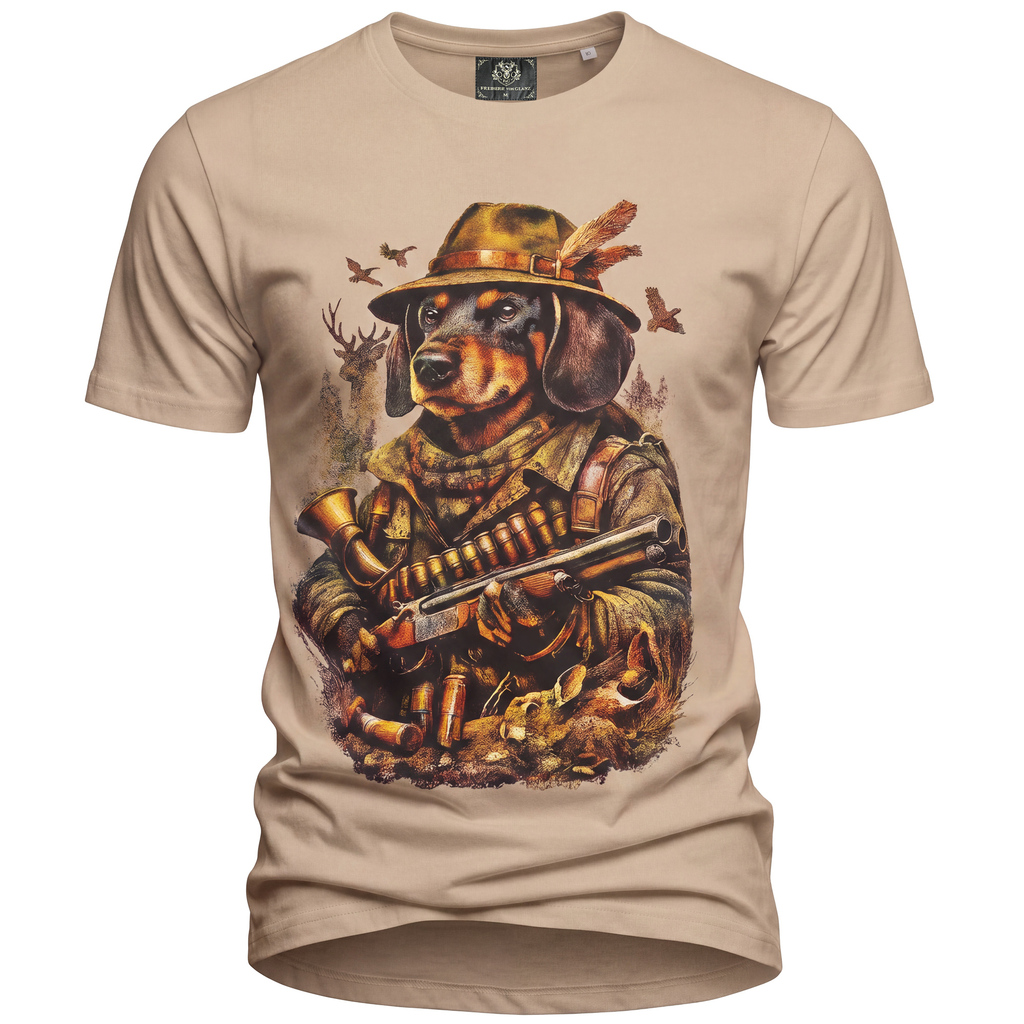 Vorderansicht des Herren Jagdshirts "Hans" in der Farbe Beige