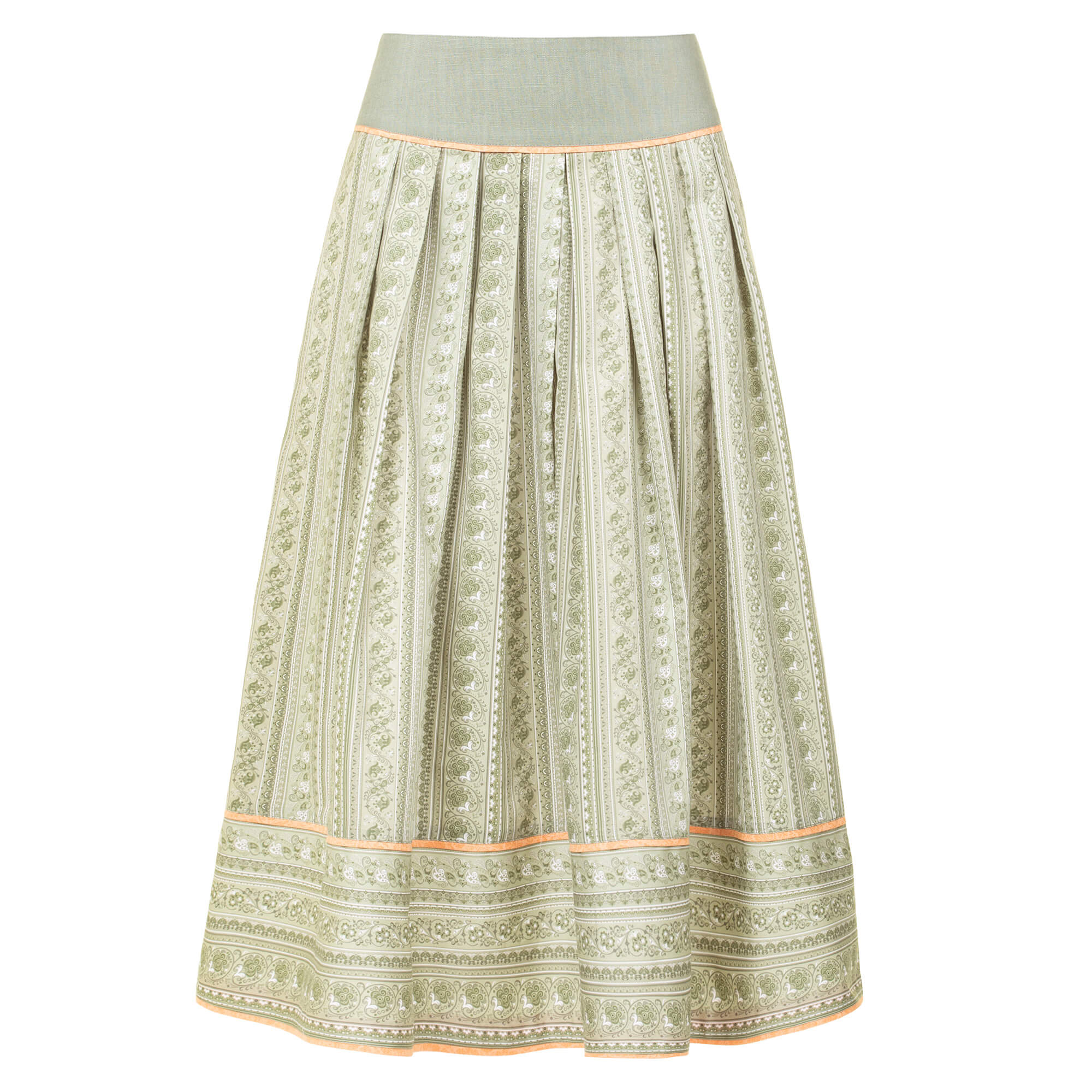 Vorderansicht des Damen Rock "Henrike" in der Farbe Hellgrün