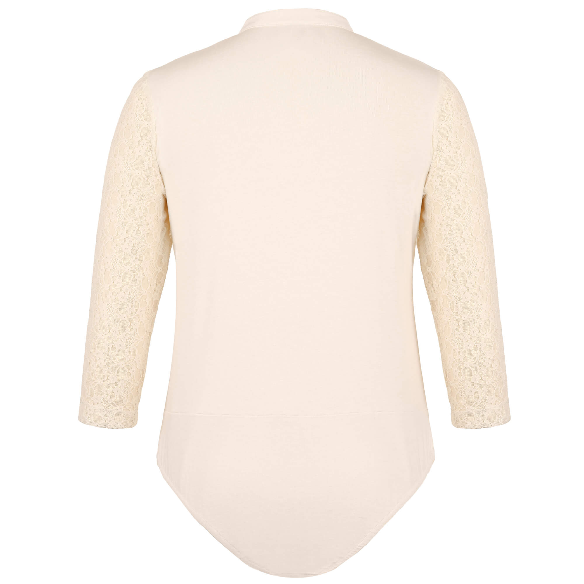 Hinteransicht des Damen Langarm Bodys "Luisa" in der Farbe Skin