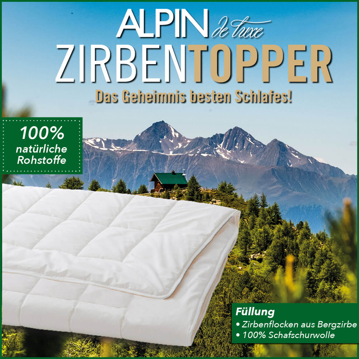 Zirbentopper 90x200cm