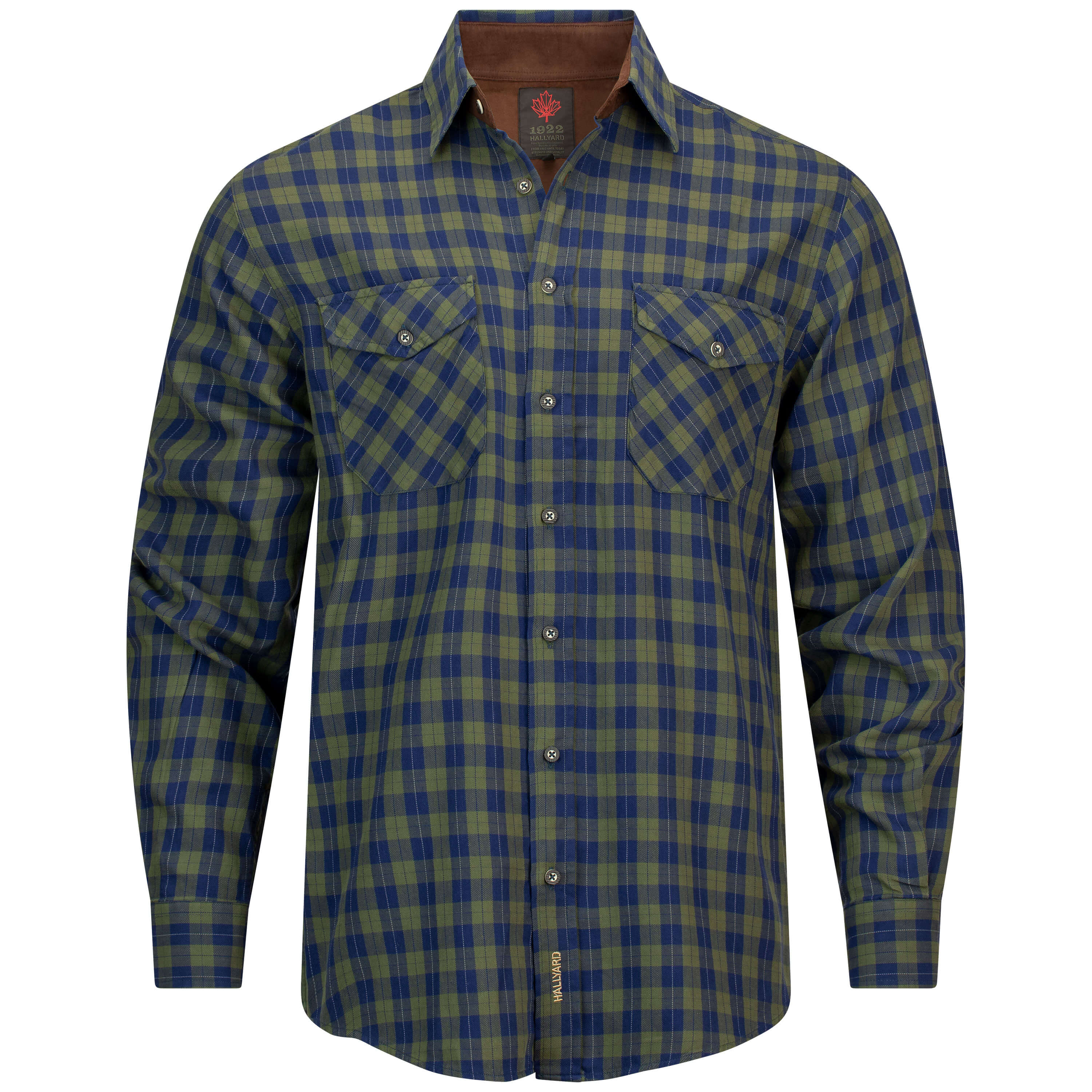 Herren Jagdhemd "Balu", Grün Blau
