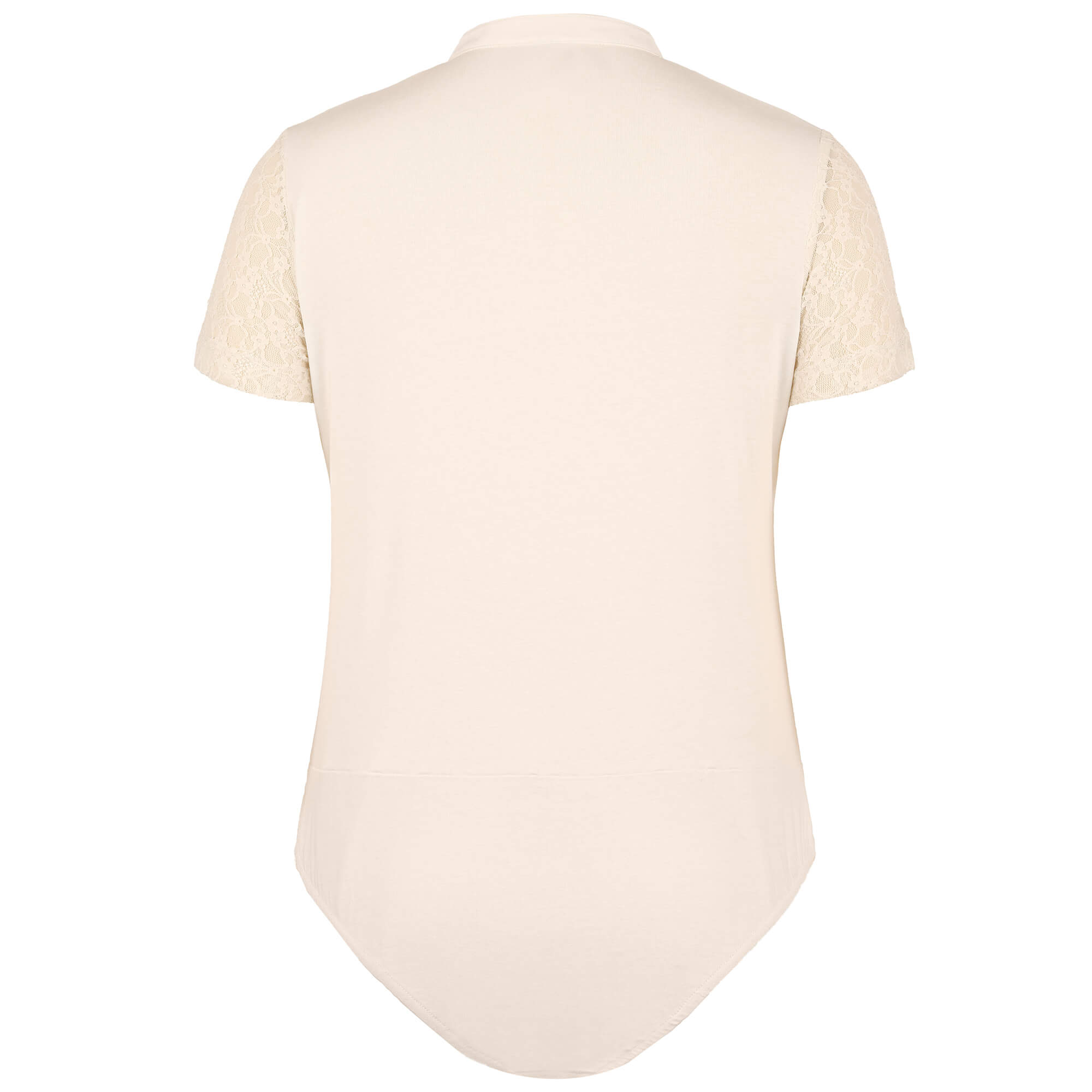 Hinteransicht des Damen Kurzarm Bodys "Sara" in der Farbe Skin