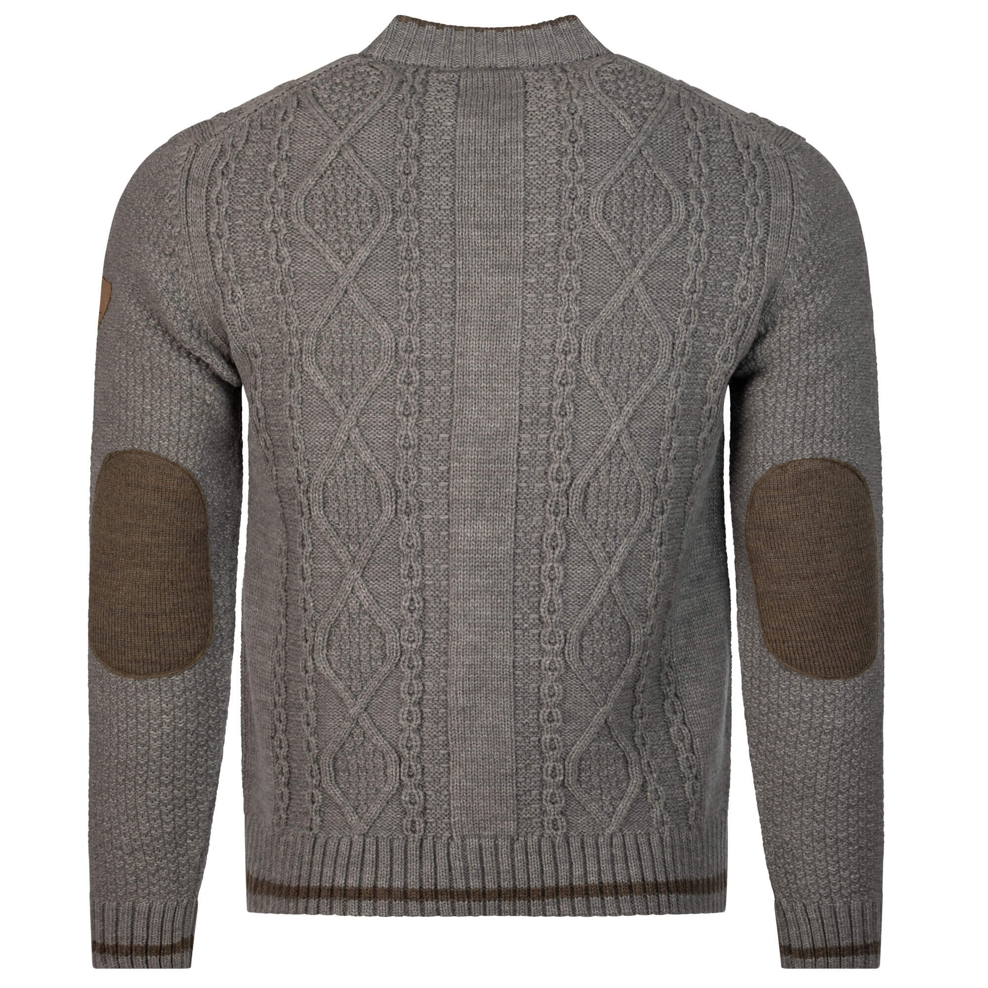 Rückansicht der Kinder Strickjacke "Anton", in der Farbe Grau