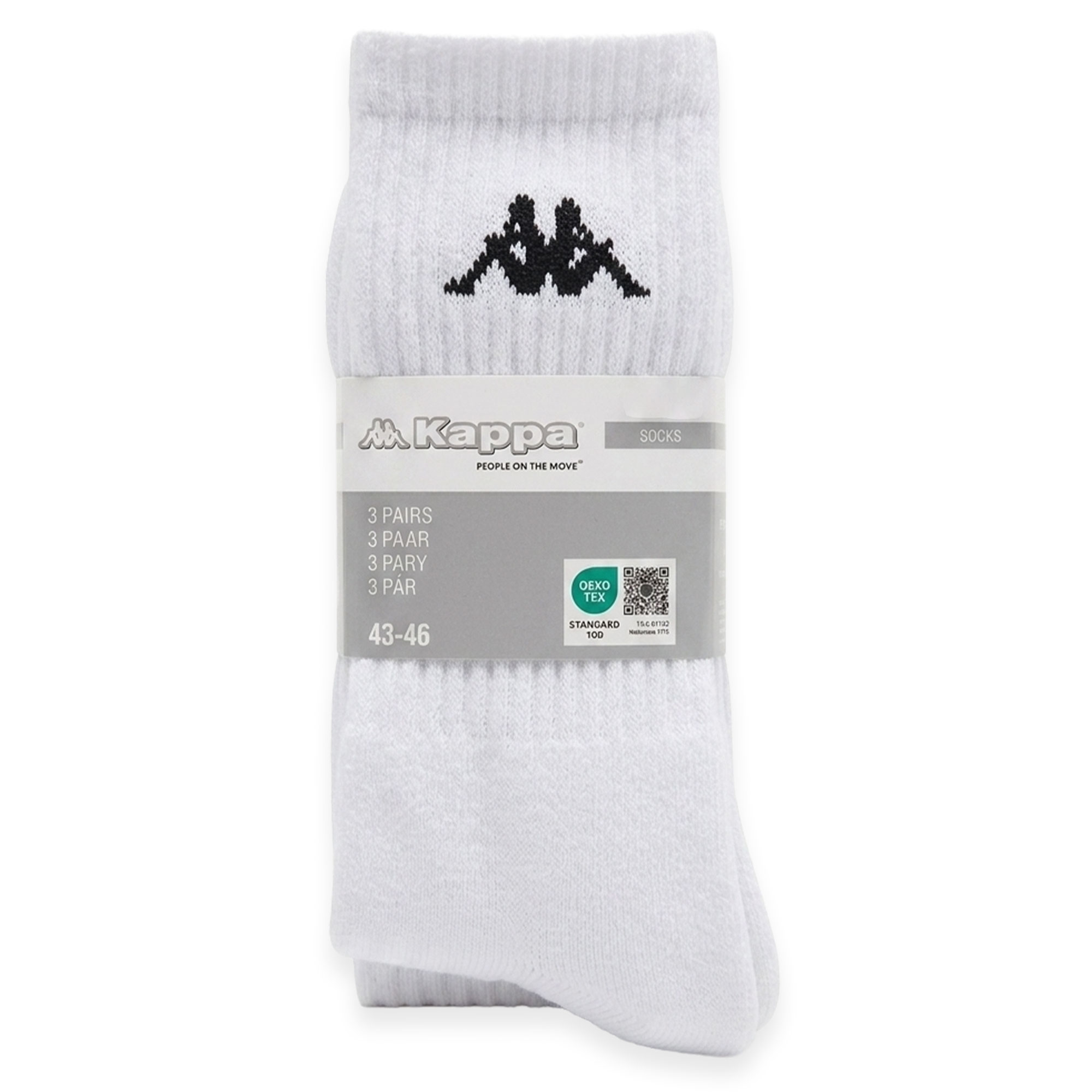 Sportsocken 3er-Pack "Kappa", Weiß
