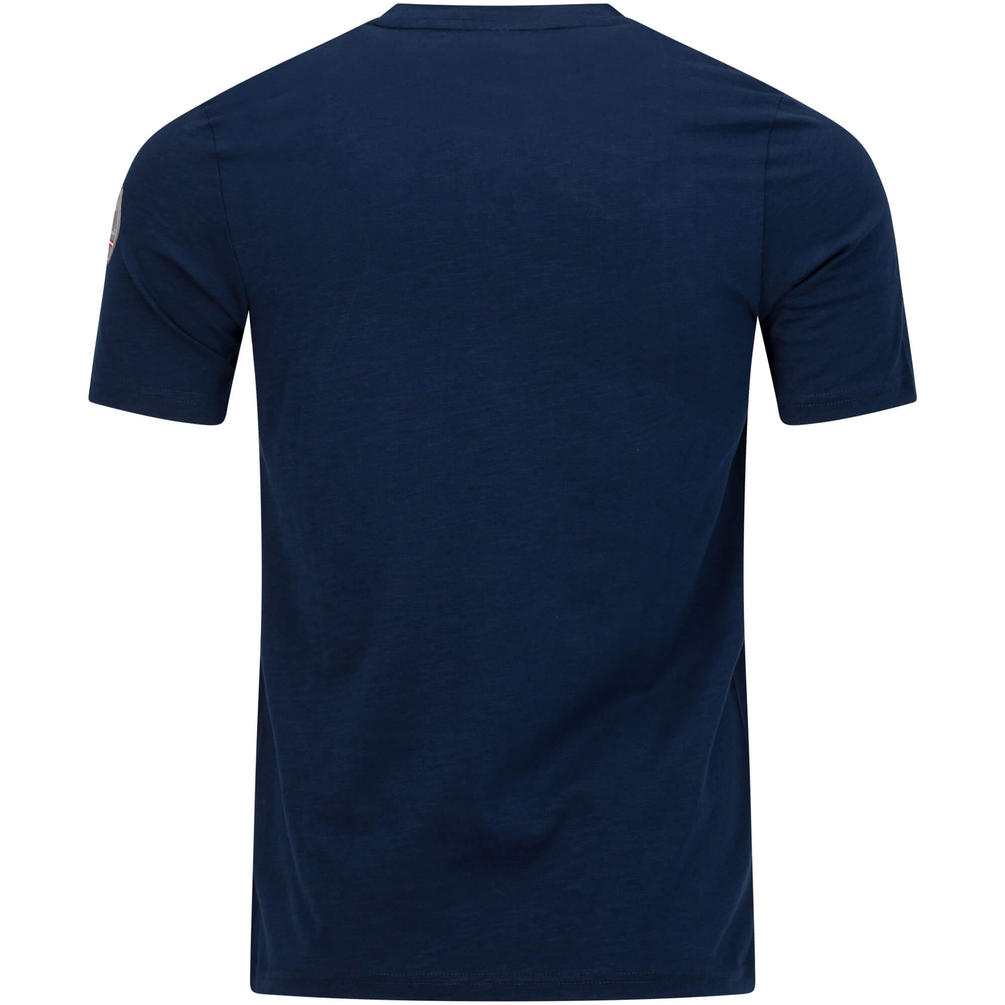 Rückansicht des Herren T-Shirt "Austria", in der Farbe Blau