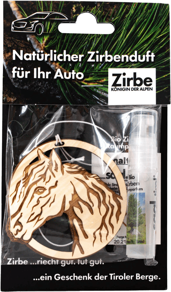 Autoduft aus Zirbe "Pferd"