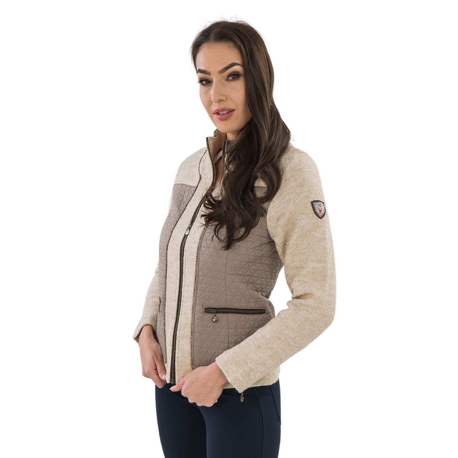 Seitenansicht der Damen Outdoor Jacke ""Clarissa", mit Modell