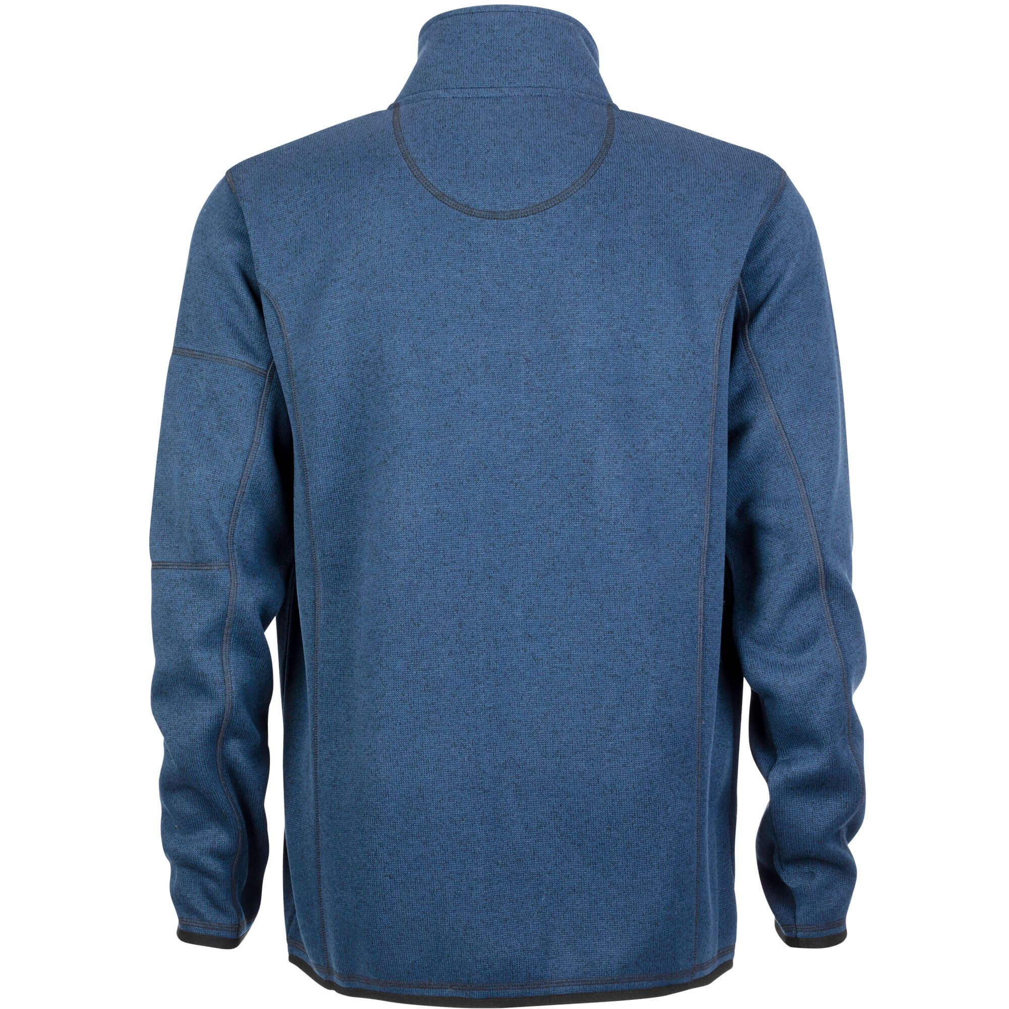 Hinteransicht der Herren Strickfleece Jacke "Montefuego" in der Farbe Blau