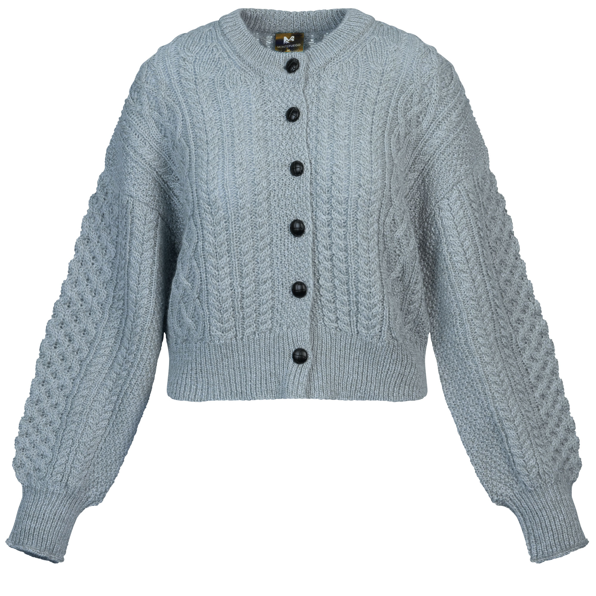 Vorderansicht der Damen Strickjacke "Alma", in der Farbe Hellblau