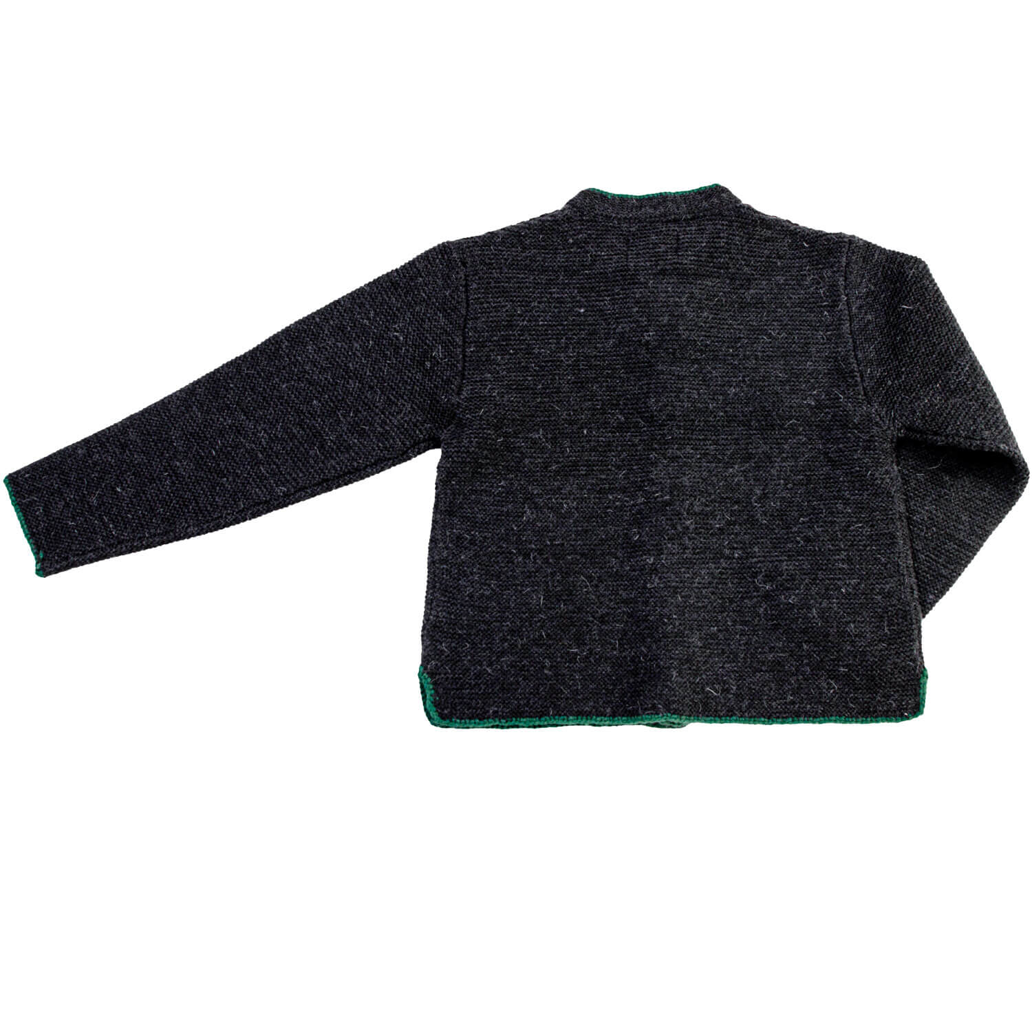 Hinteransicht der Kinder Strickjacke "Lukas", in der Farbe Anthrazit