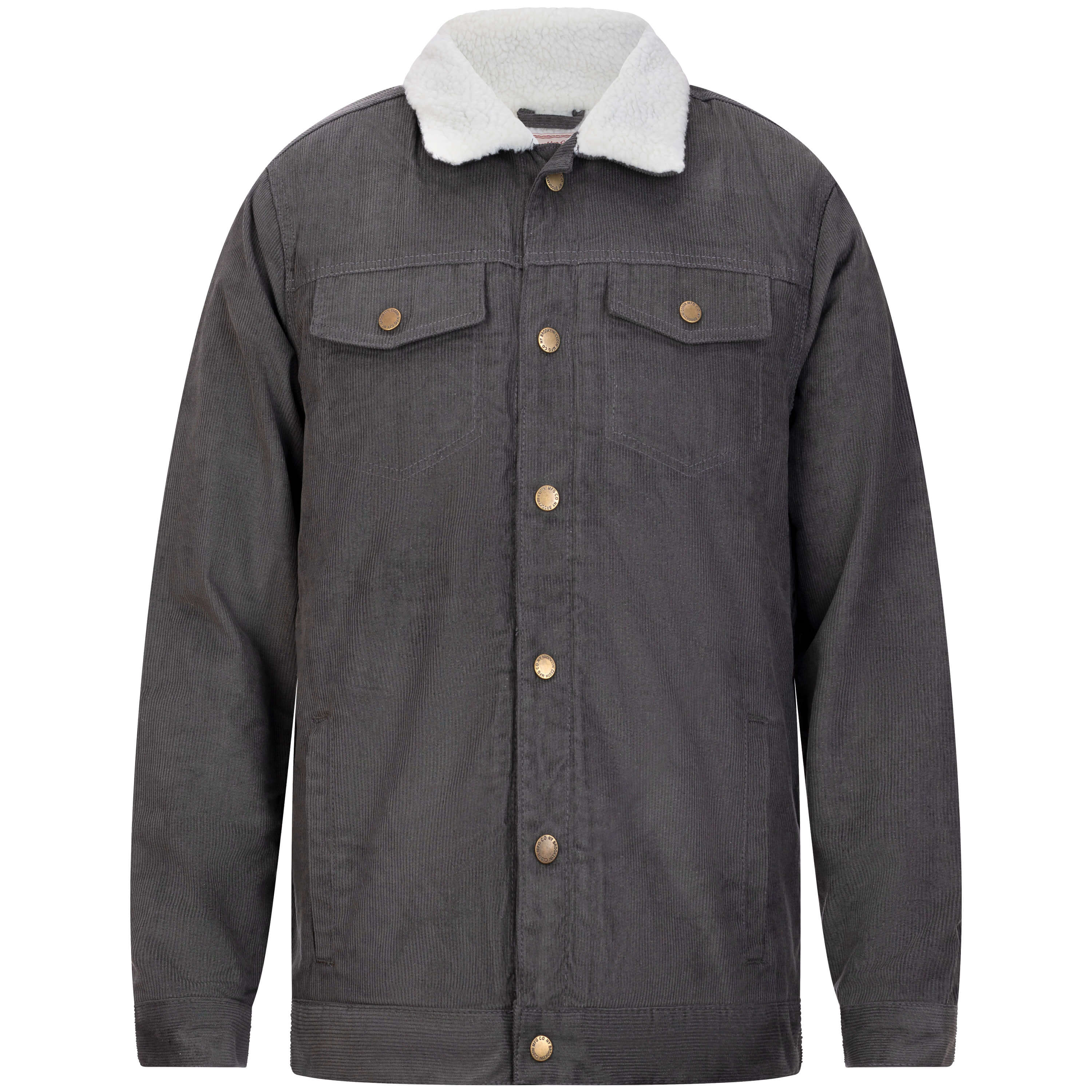 Herren Cordjacke mit Teddyfutter, Grau