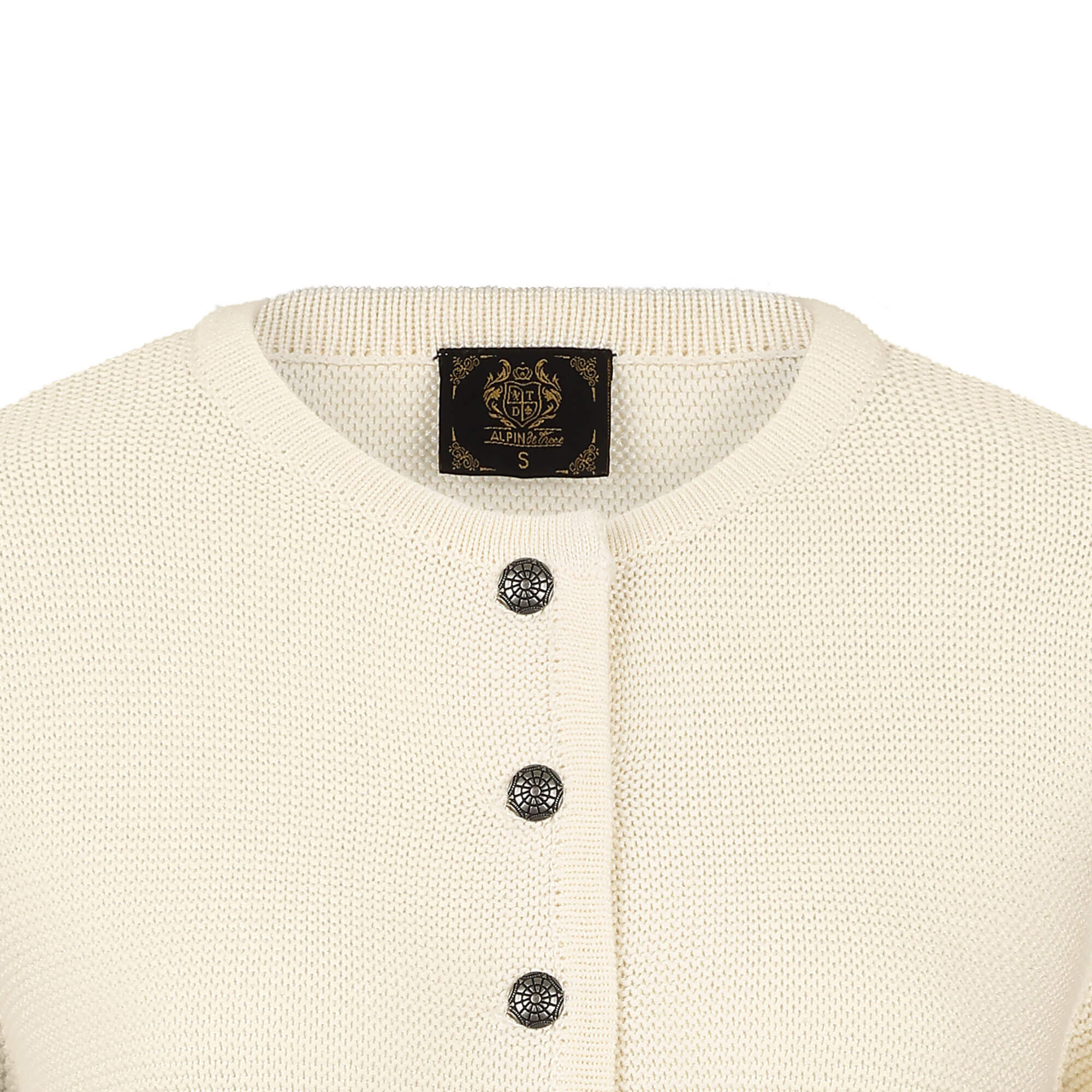 Detailansicht der Damen Strickjacke "Achensee", in der Farbe Beige