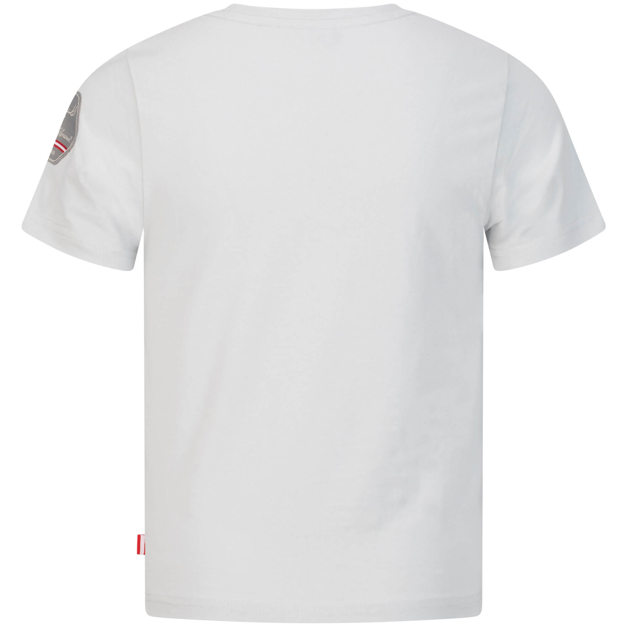 Rückansicht des Kinder T-Shirt "Austria", in der Farbe Weiß