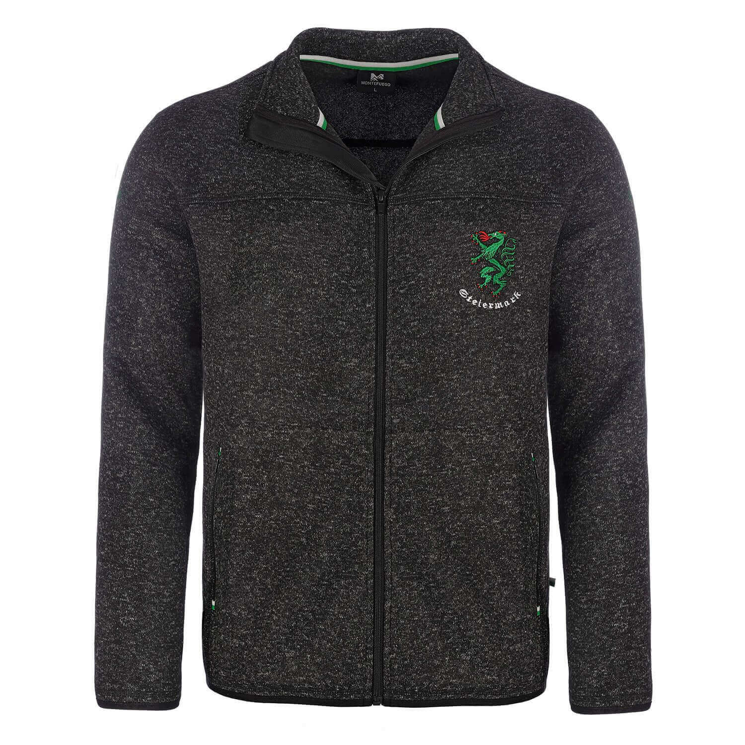 Vorderansicht der Damen Strick-Fleecejacke "Steiermark"