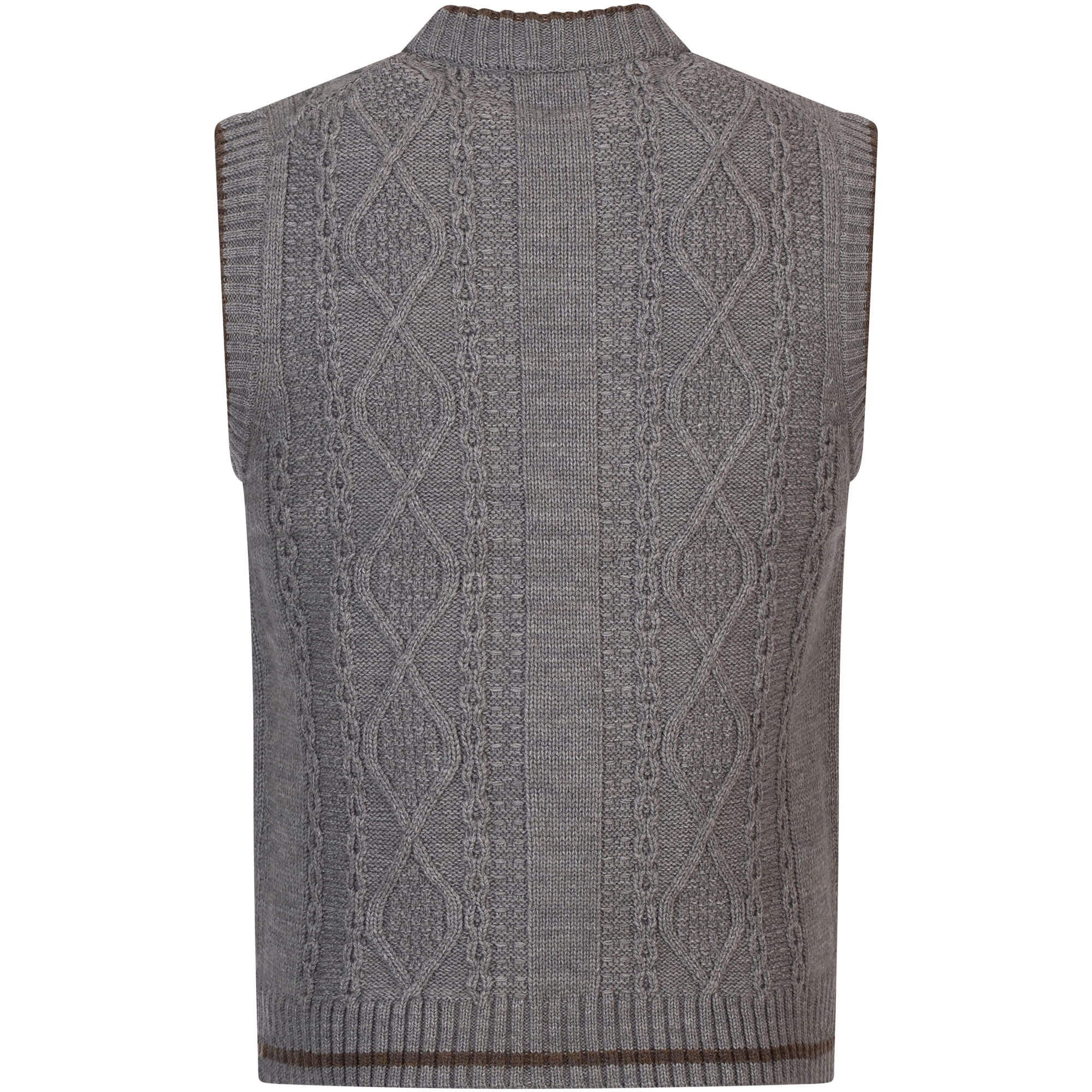 Rückansicht der Kinder Strickweste "Anton", in der Farbe Grau