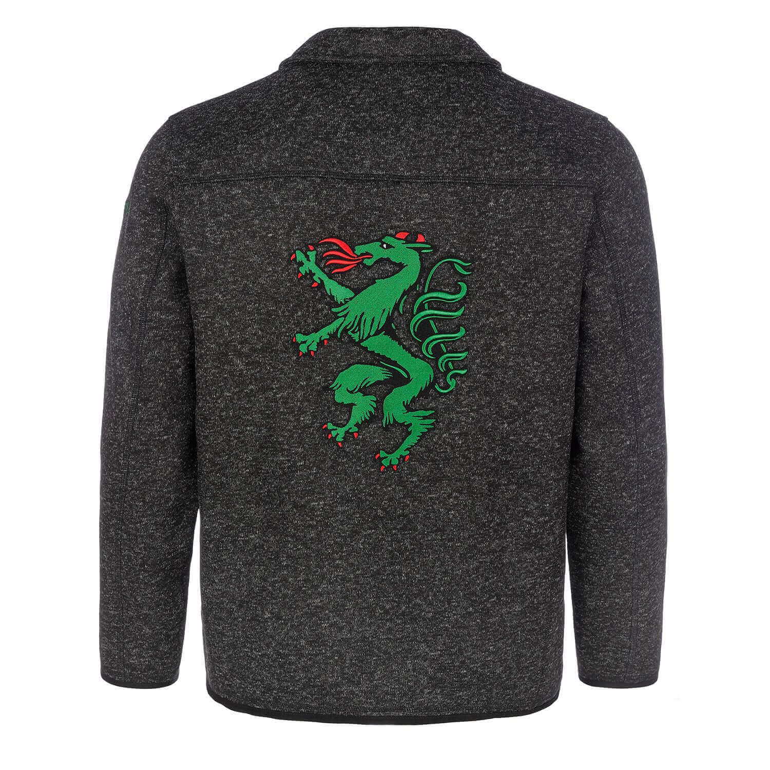 Rückansicht der Damen Strickfleecejacke, Steiermark, Anthrazit