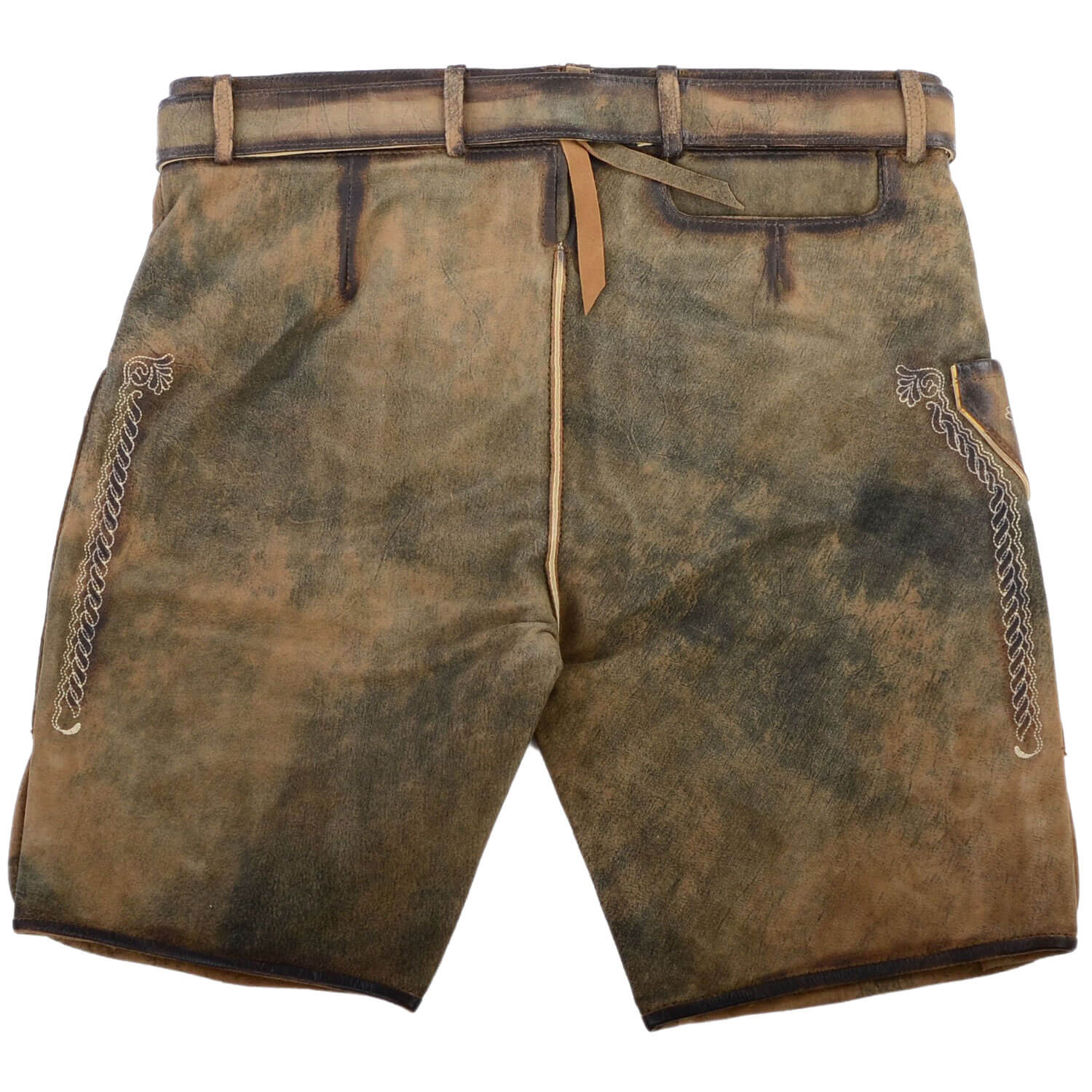 Hinteransicht der Kinder Lederhose "Tomsi" in der Farbe Braun