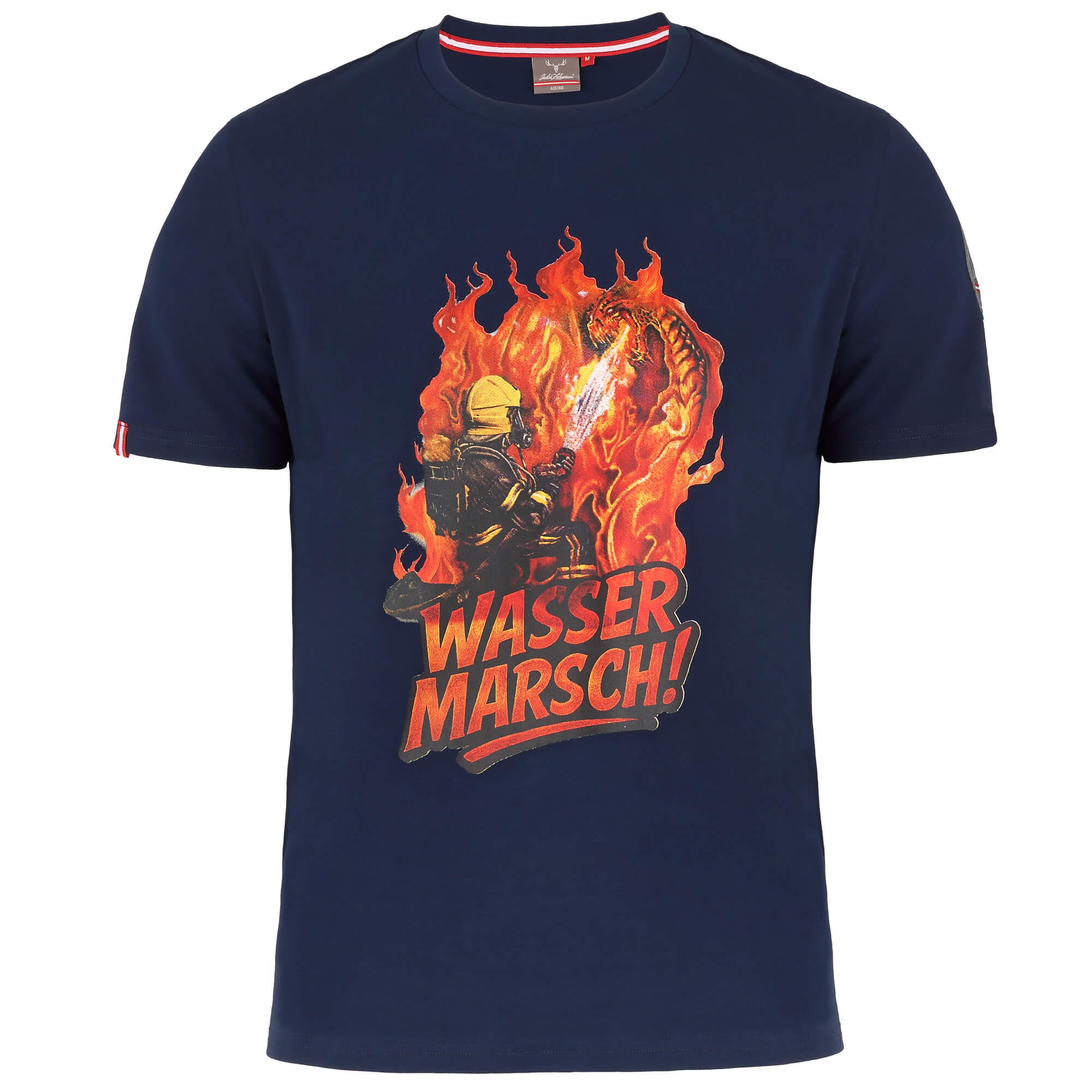 Herren T-Shirt Feuerwehr "Wasser marsch!", Navy