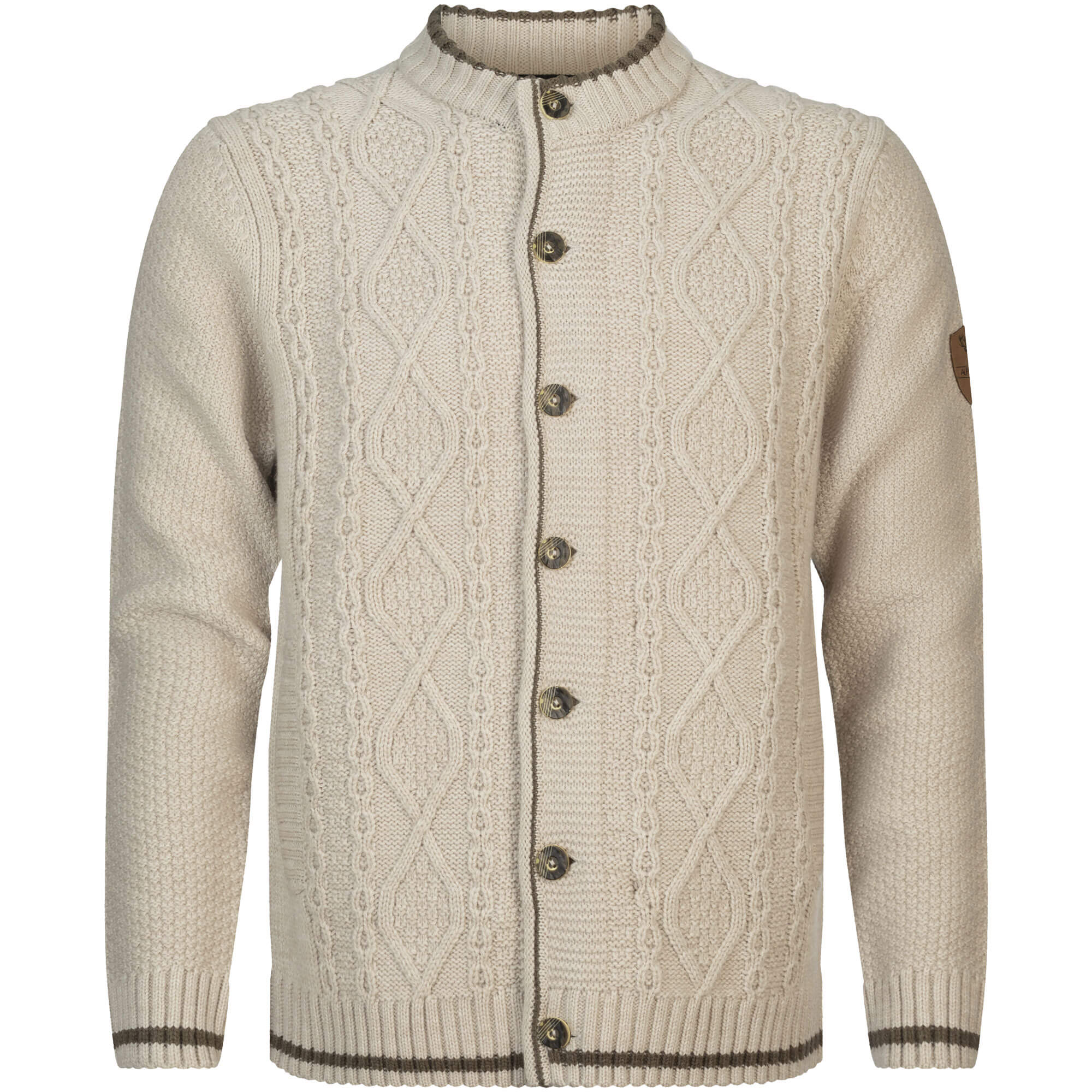 Herren Trachten Strickjacke "Anton", Creme