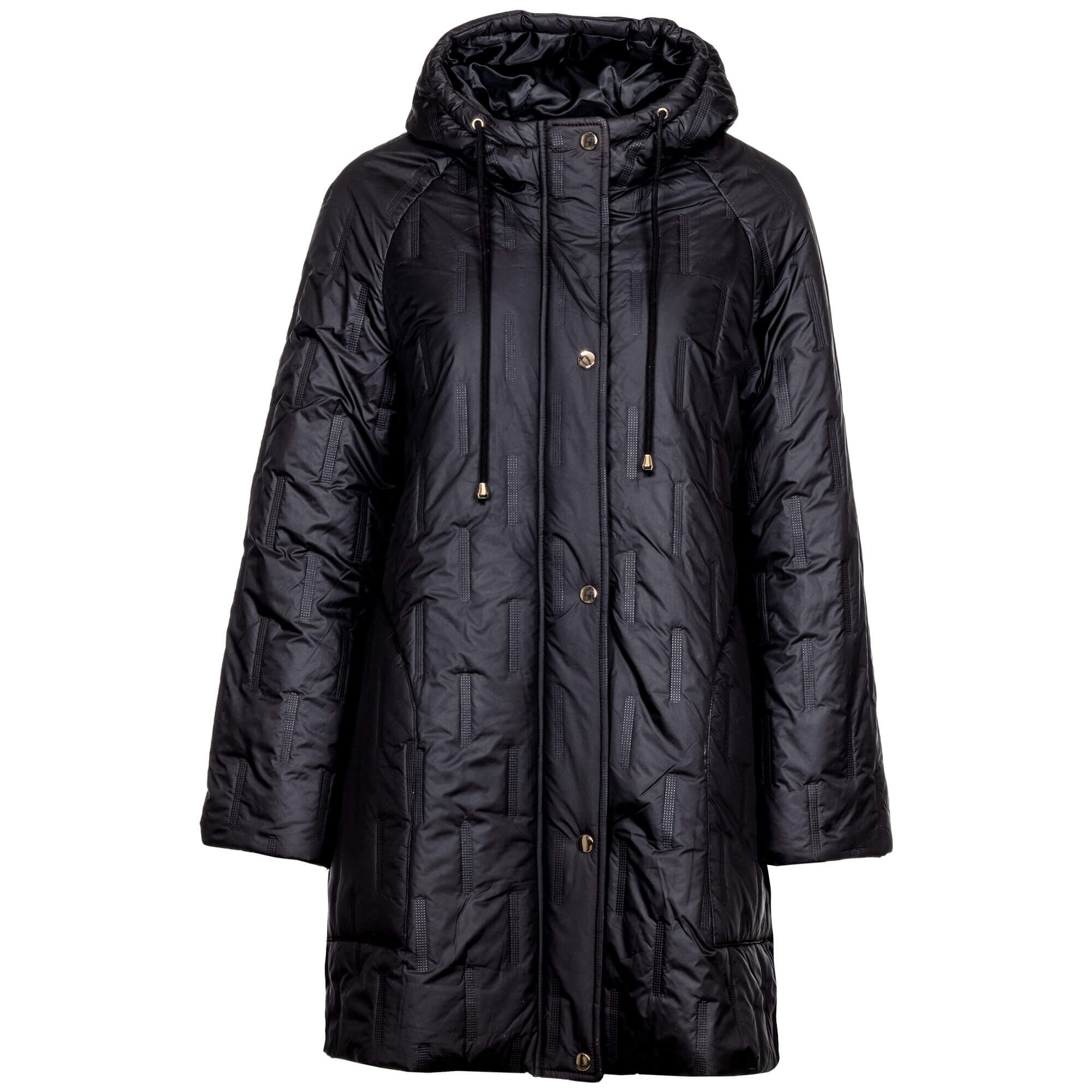 Vorderansicht der Damen Jacke Padded Coat "Ellen", in Schwarz