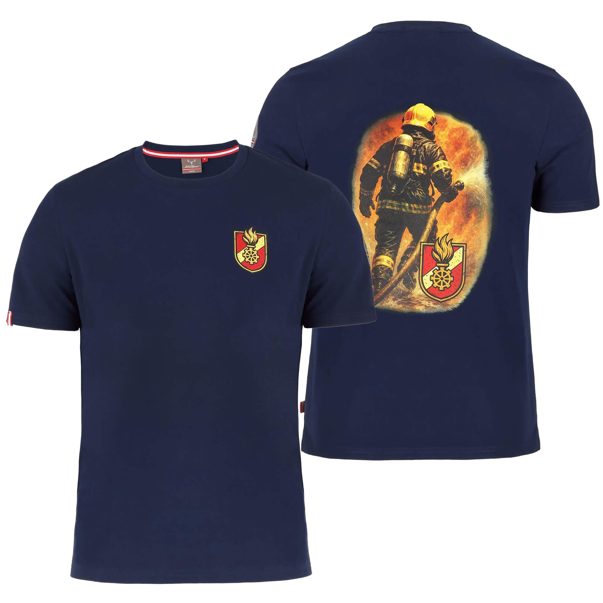 Herren T-Shirt Feuerwehr "Feuerwehrmann", Navy