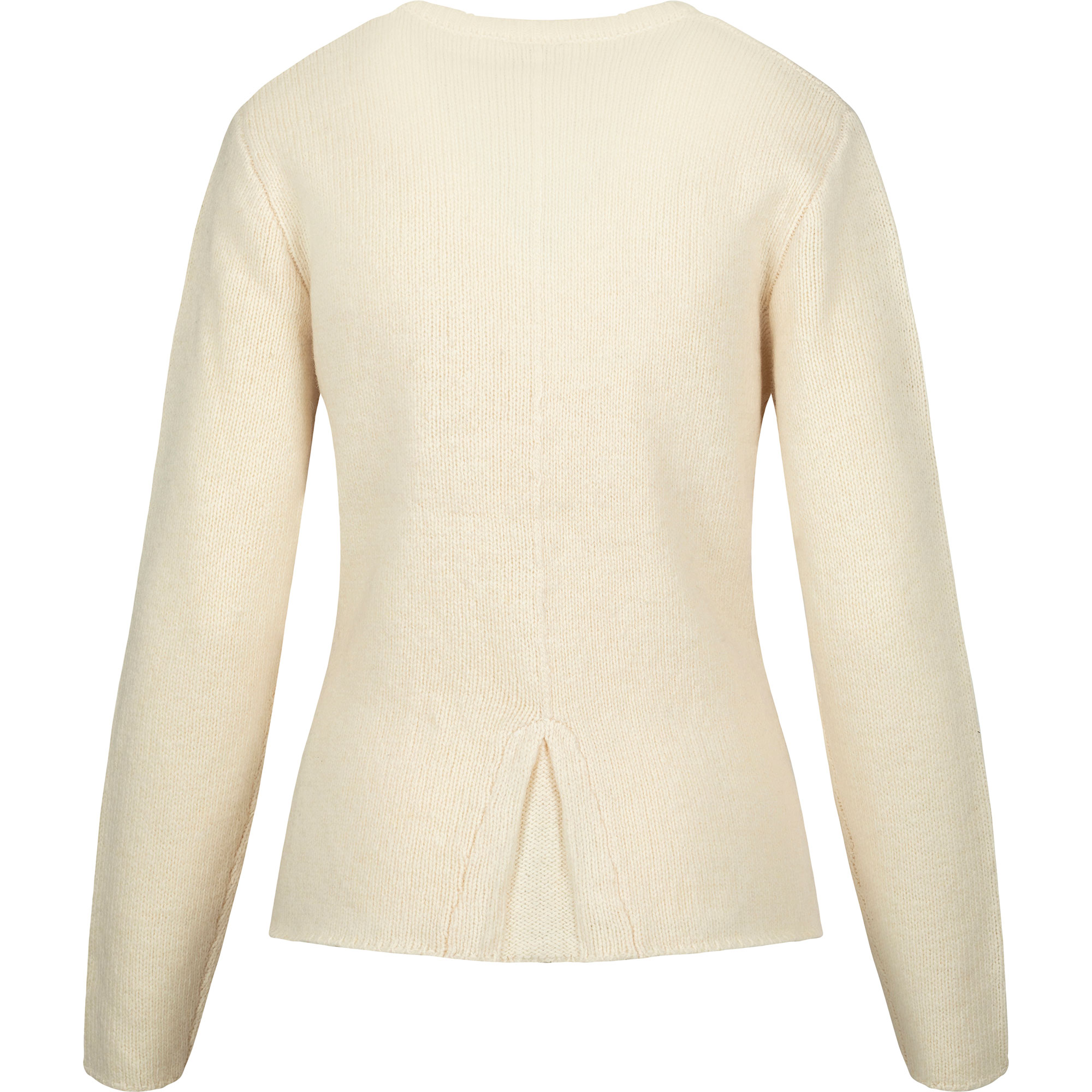 Hinteransicht der Damen Strickjacke "Anabell" in der Farbe Creme