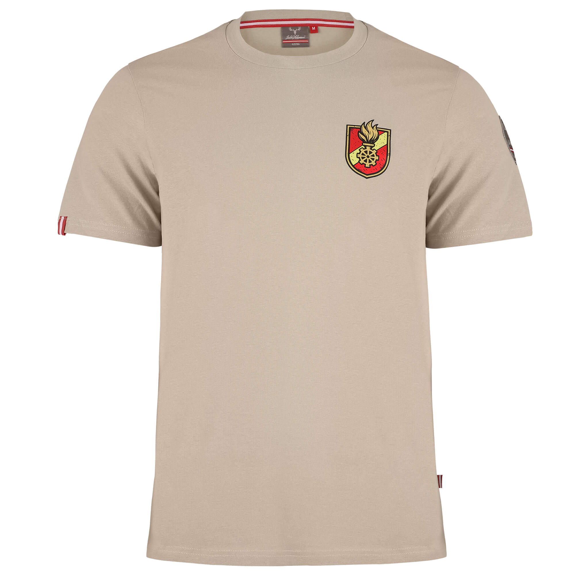 Herren T-Shirt Feuerwehr "Feuerwehrmann", Beige