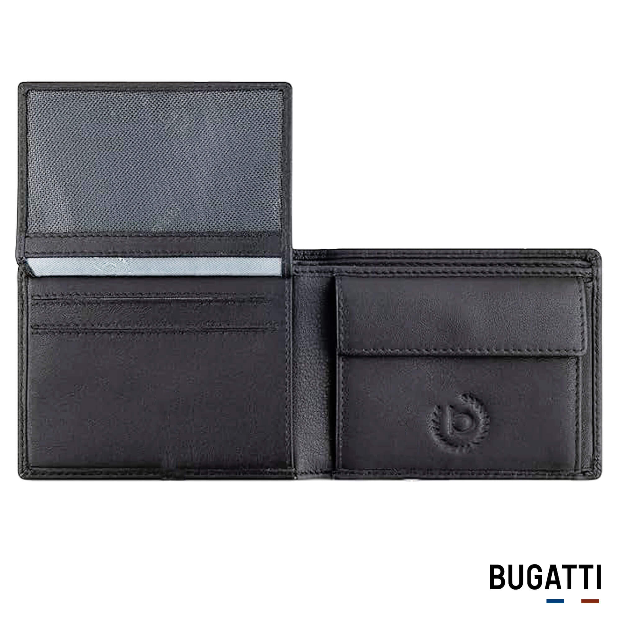 Innenansicht der Herren Geldbörse "Passion", in der Farbe Schwarz