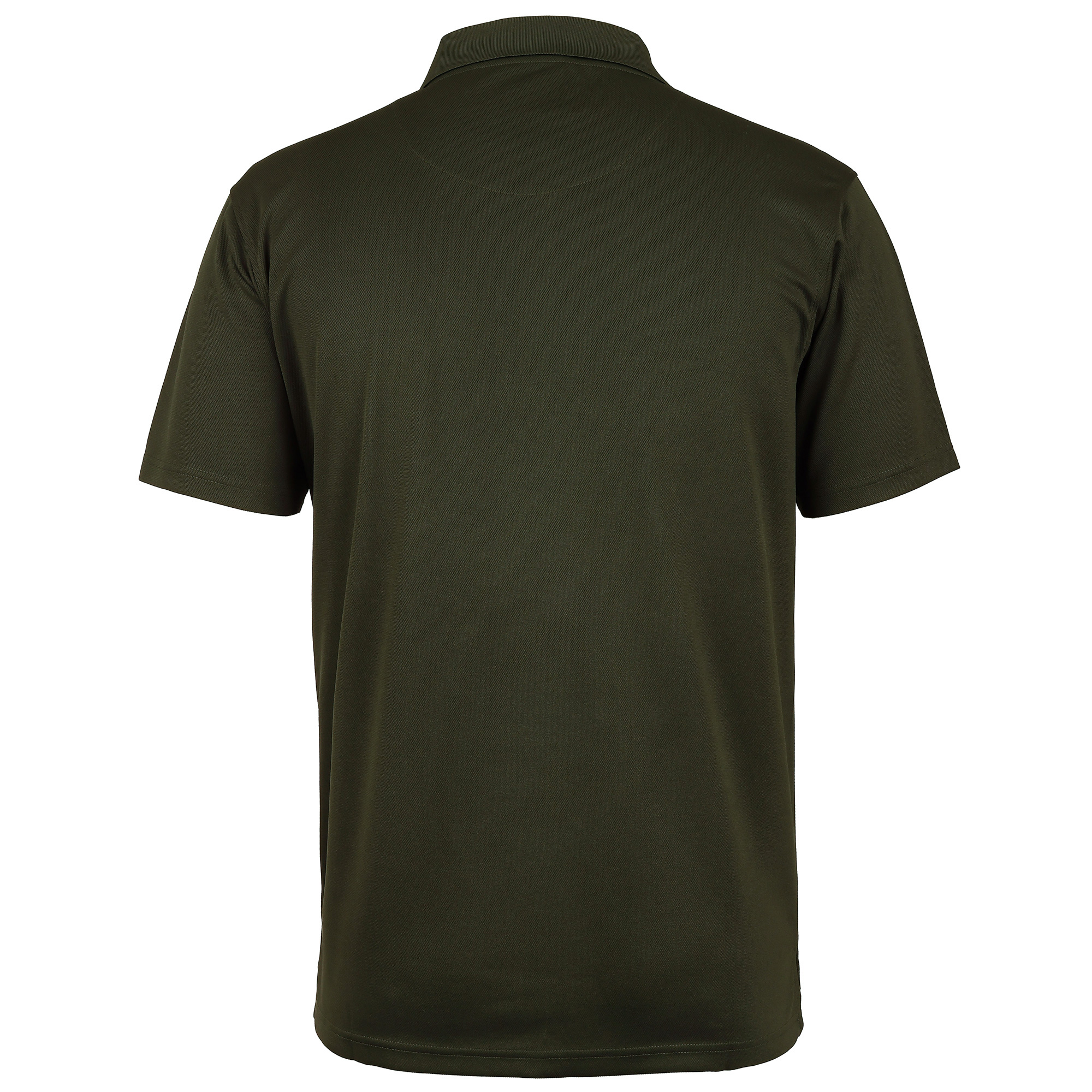 Hinteransicht des Herren Jagd Poloshirt "Hunt" in Grün