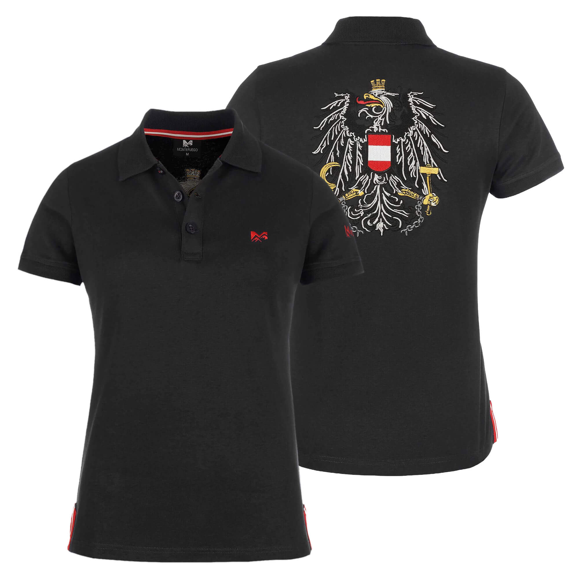 Damen Polo "Österreich", Schwarz