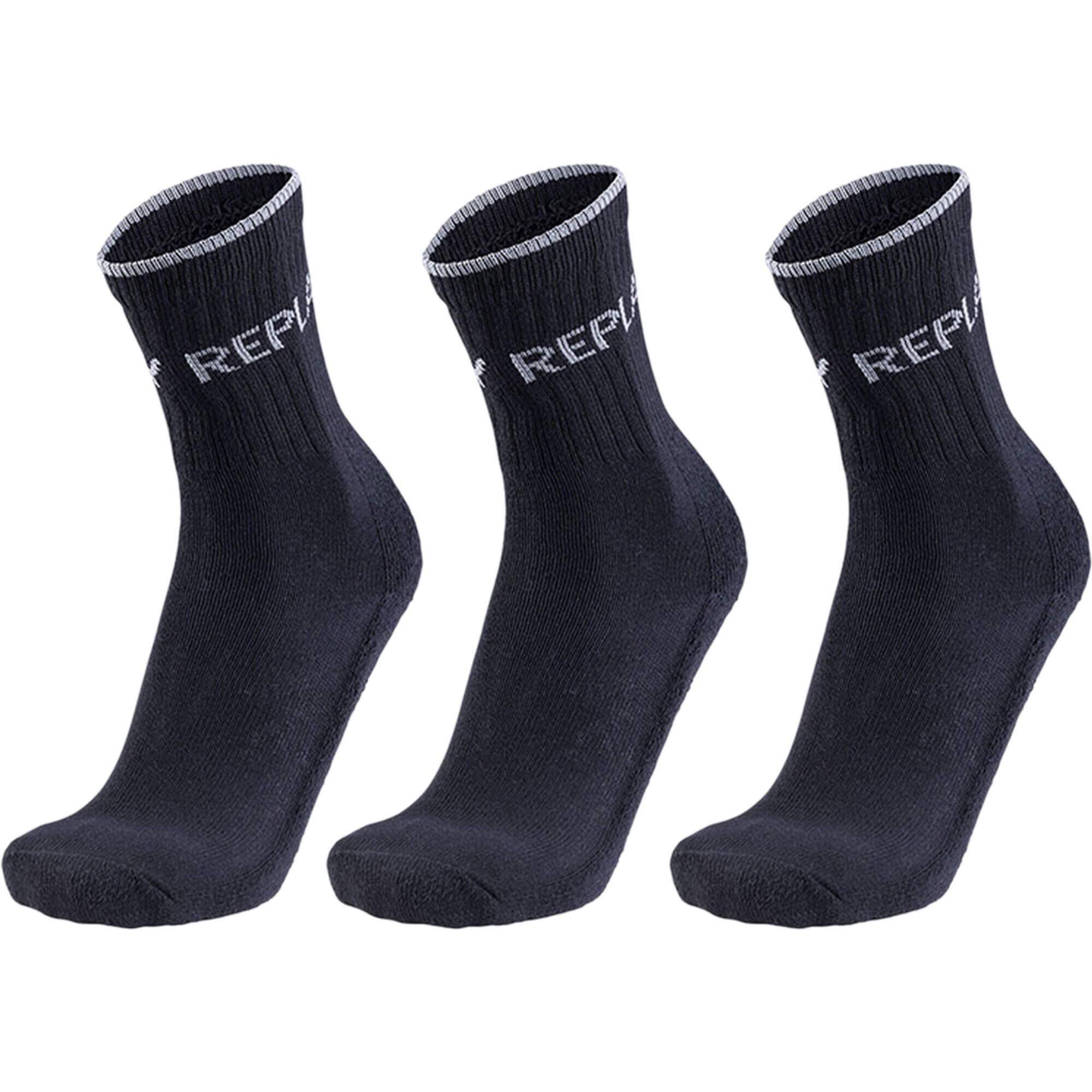 Herren Socken REPLAY 3er-Pack, Farbe Schwarz mit grauem Logo