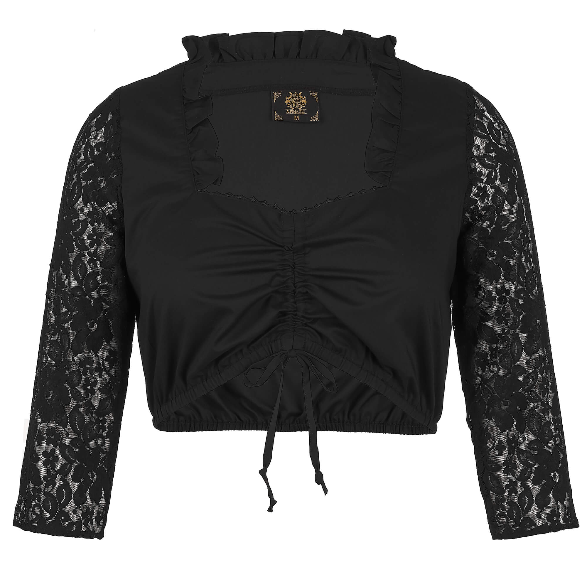 Vorderansicht der Damen Dirndlbluse "Alina" in Schwarz
