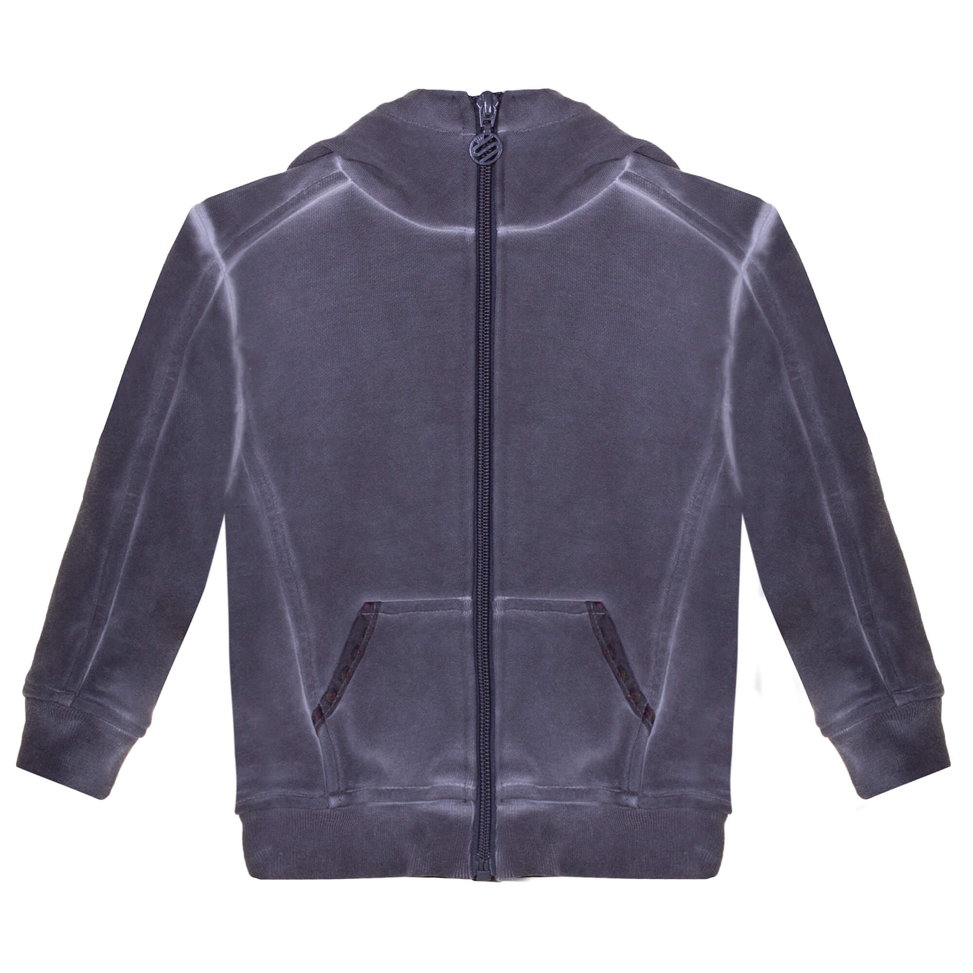 Vorderansicht der Kinder Jacke "Felix" in der Farbe Anthrazit