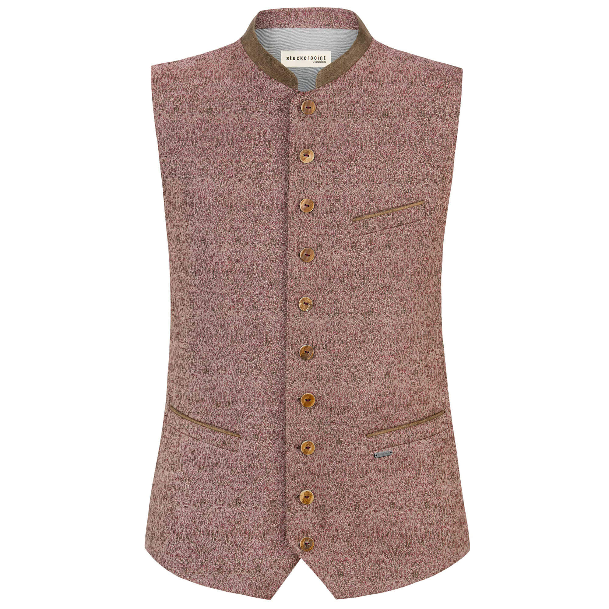 Vorderansicht des Herren Gilet "Roberto" in der Farbe Rosa