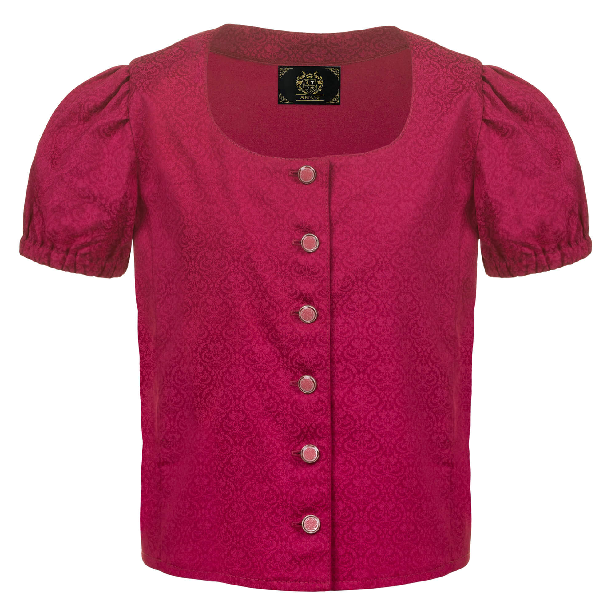 Vorderansicht der Kinder Bluse "Hazel", in der Farbe Rot