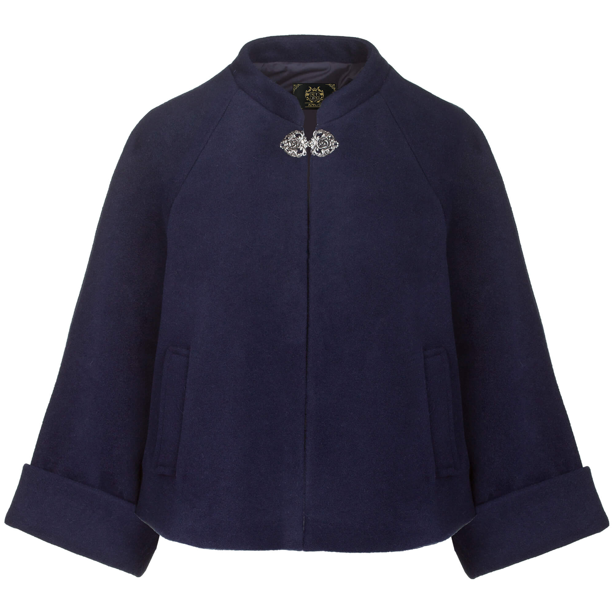 Vorderansicht der Damen Jacke "Delia" in der Farbe Dunkelblau