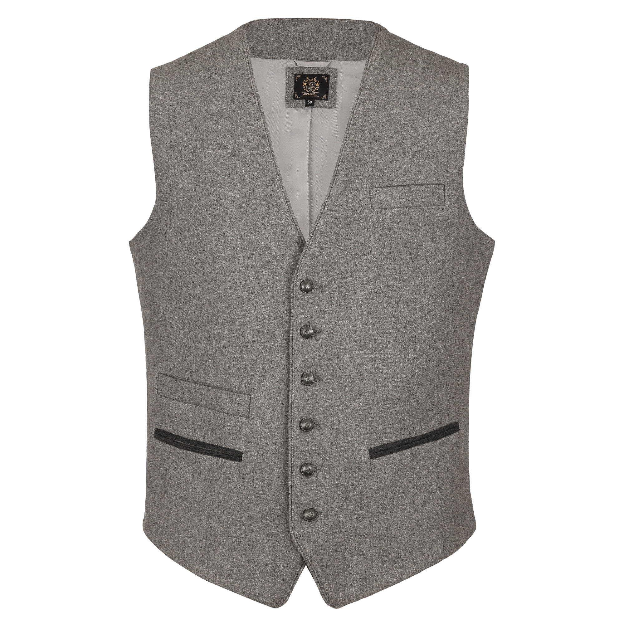 Herren Trachtengilet "Nico", Hellgrau