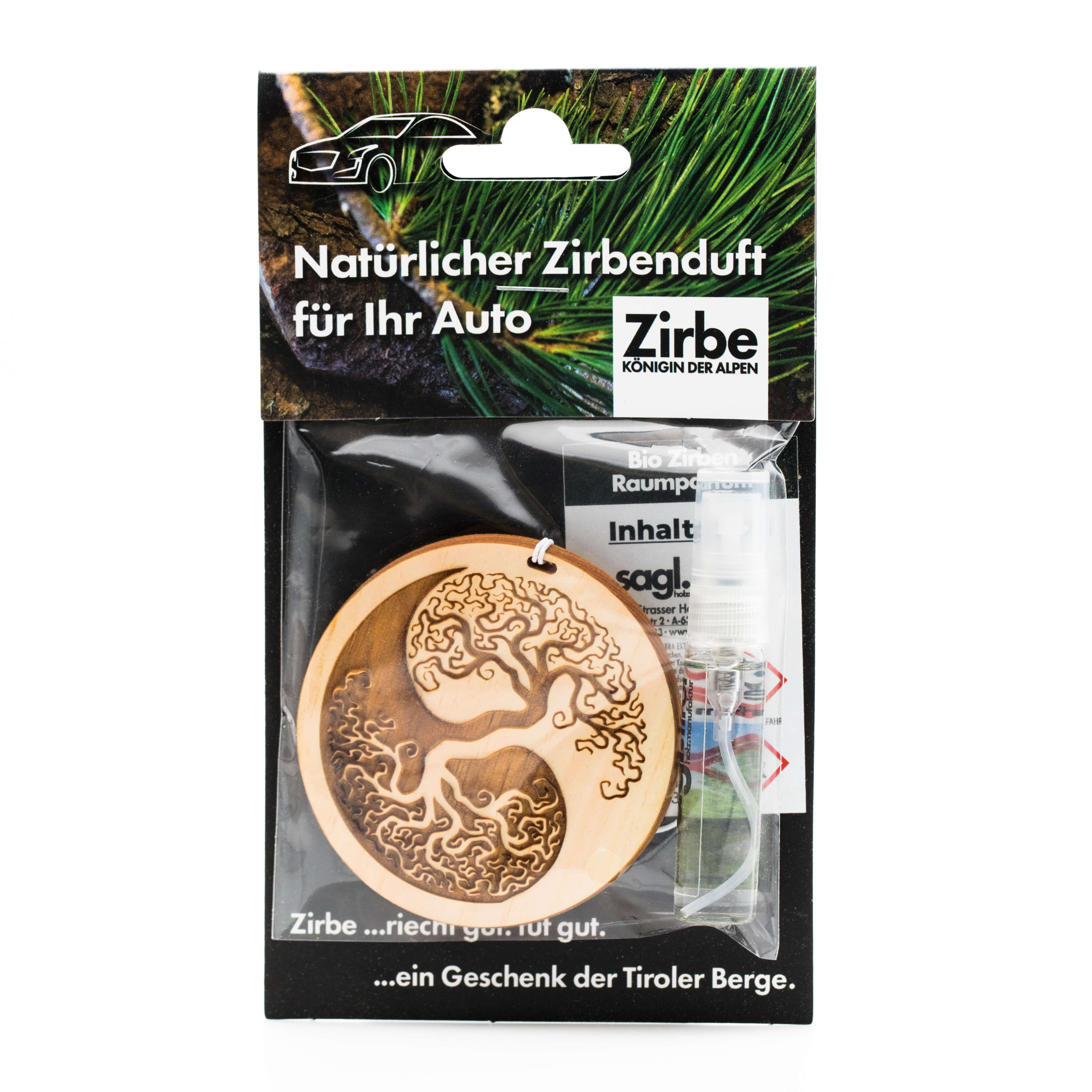 Autoduft aus Zirbe "Ying Yang"