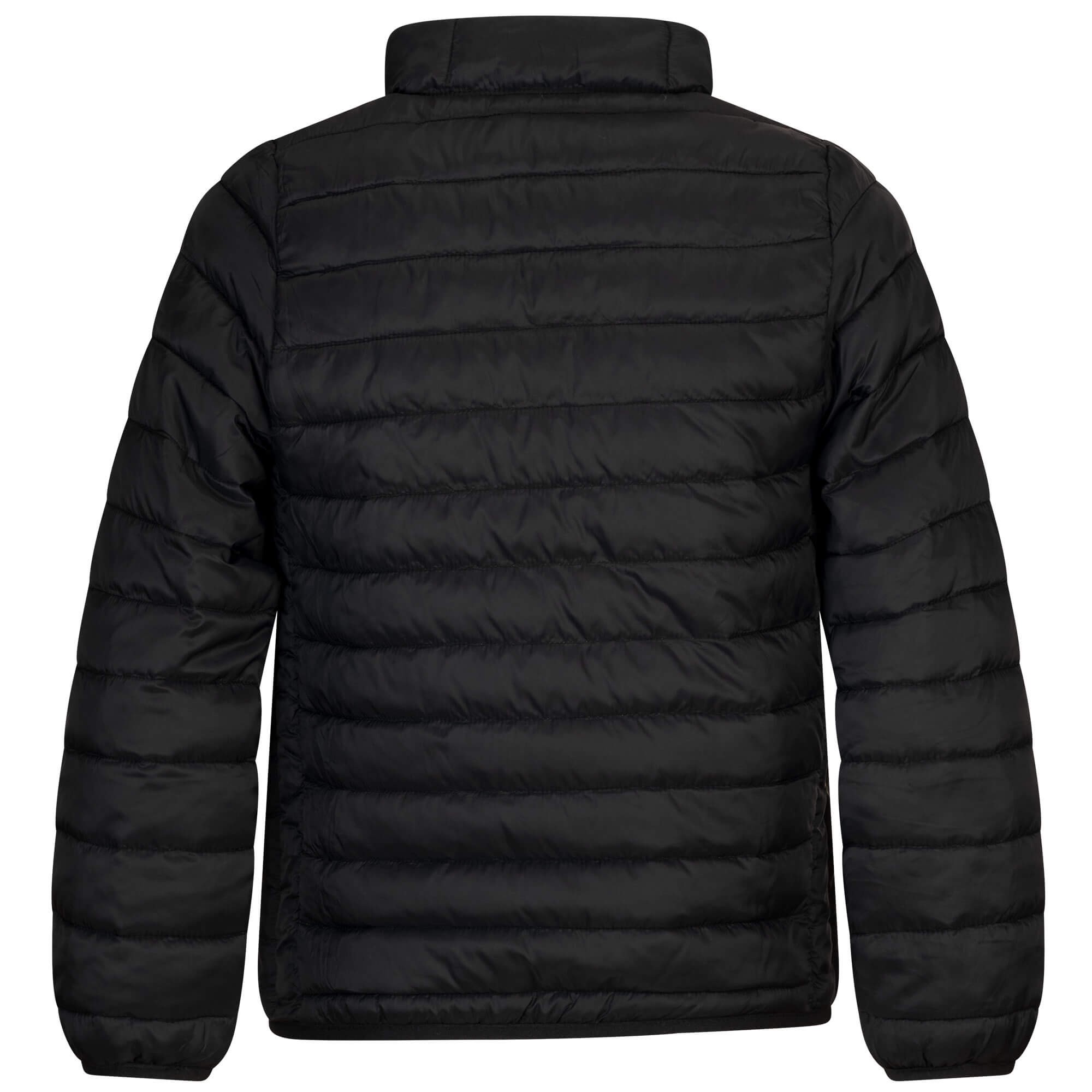 Rückansicht der ultraleichten Kinder Jacke "Nangaparbat", in der Farbe Grün