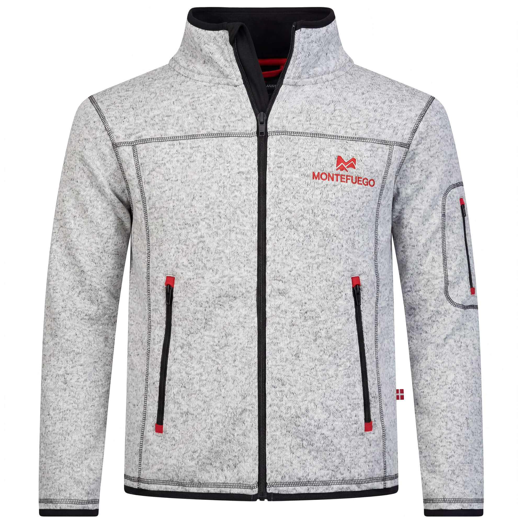 Kinder Strickfleece Jacke "Maxi", Grau