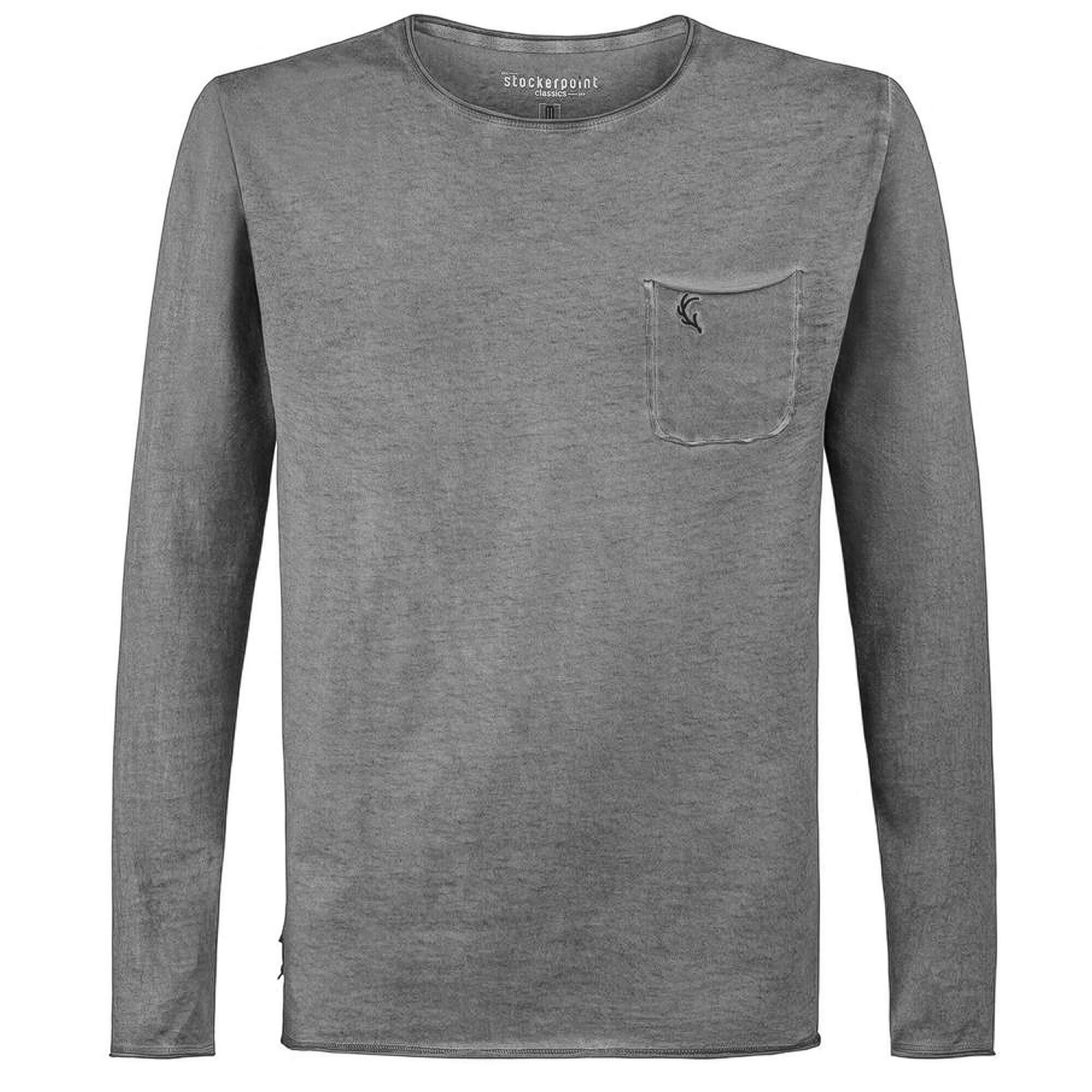 Vorderansicht des Herren Shirt "Falko", in der Farbe Grey