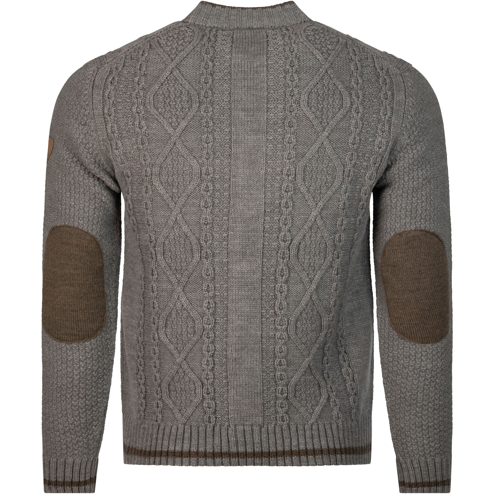 Rücksansicht Herren Strickjacke "Anton" in der Farbe Anthrazit