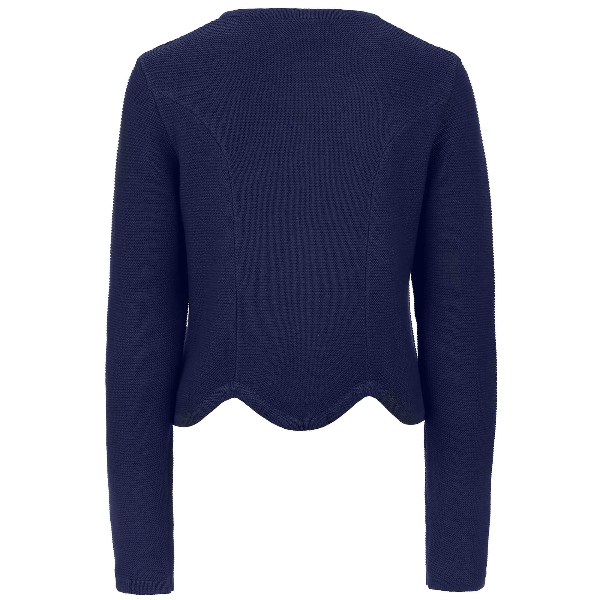 Rückansicht der Damen Strickjacke "Achensee", in der Farbe Navy