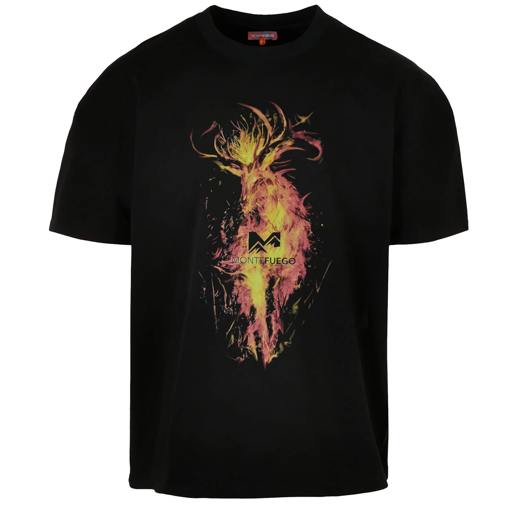 Herren T-Shirt "JUD Montefuego Hirsch", Schwarz